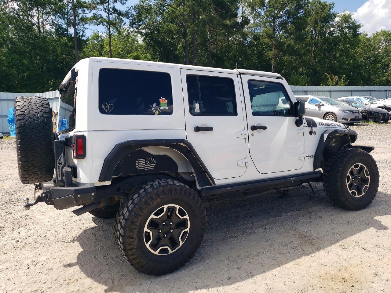2015 Jeep Wrangler Unlimited Rubicon White vin: 1C4HJWFG9FL527517