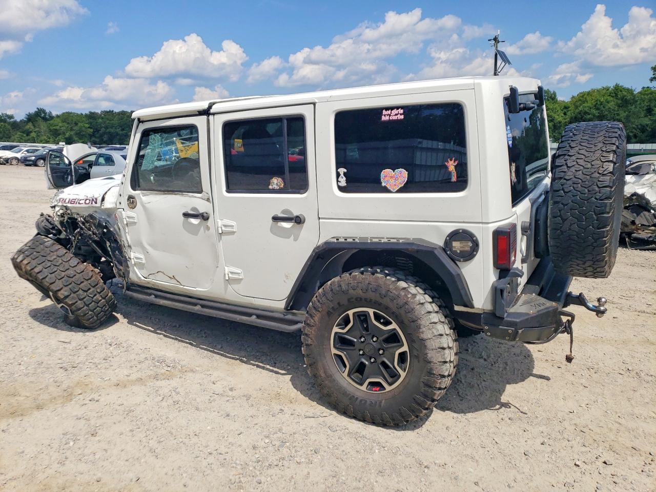 2015 Jeep Wrangler Unlimited Rubicon White vin: 1C4HJWFG9FL527517