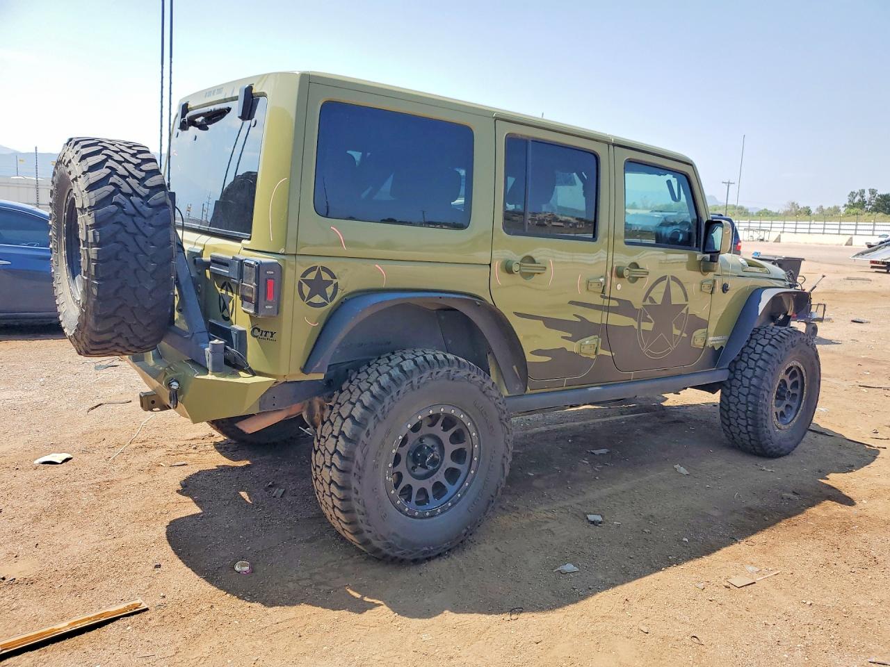 2013 Jeep Wrangler Unlimited Rubicon Green vin: 1C4HJWFGXDL539284