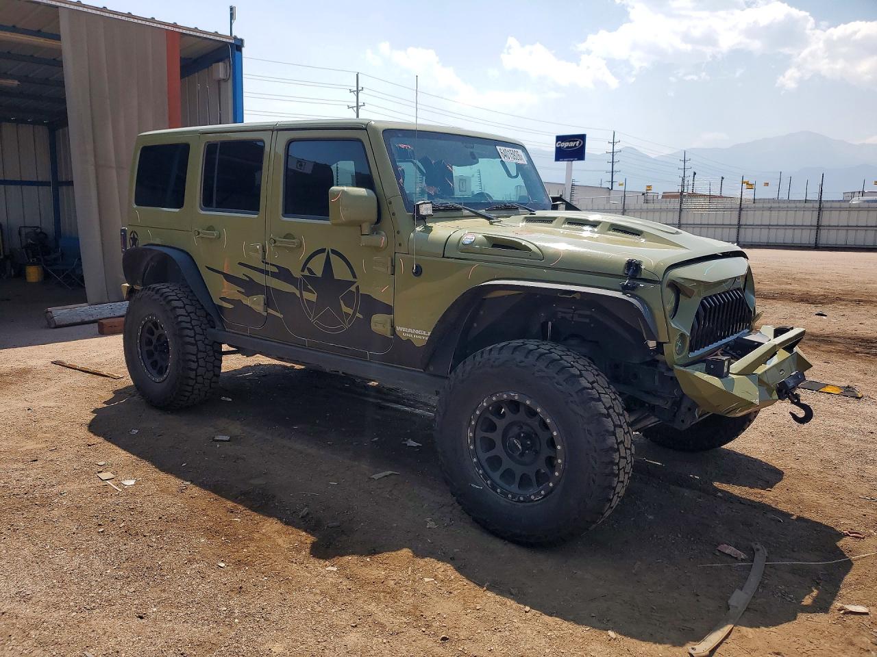 2013 Jeep Wrangler Unlimited Rubicon Green vin: 1C4HJWFGXDL539284