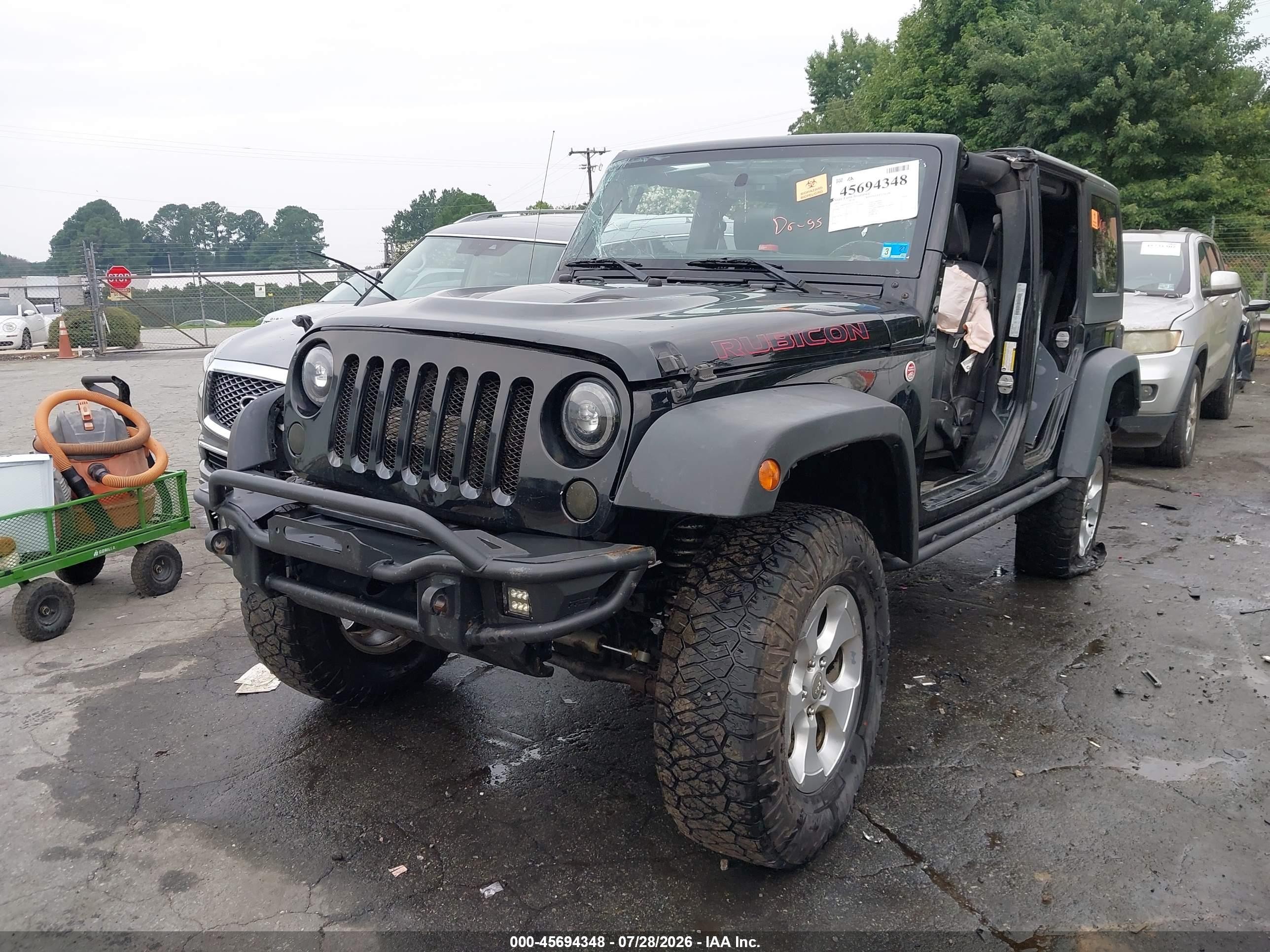 2015 Jeep Wrangler Unlimited Rubicon Black vin: 1C4HJWFGXFL621356