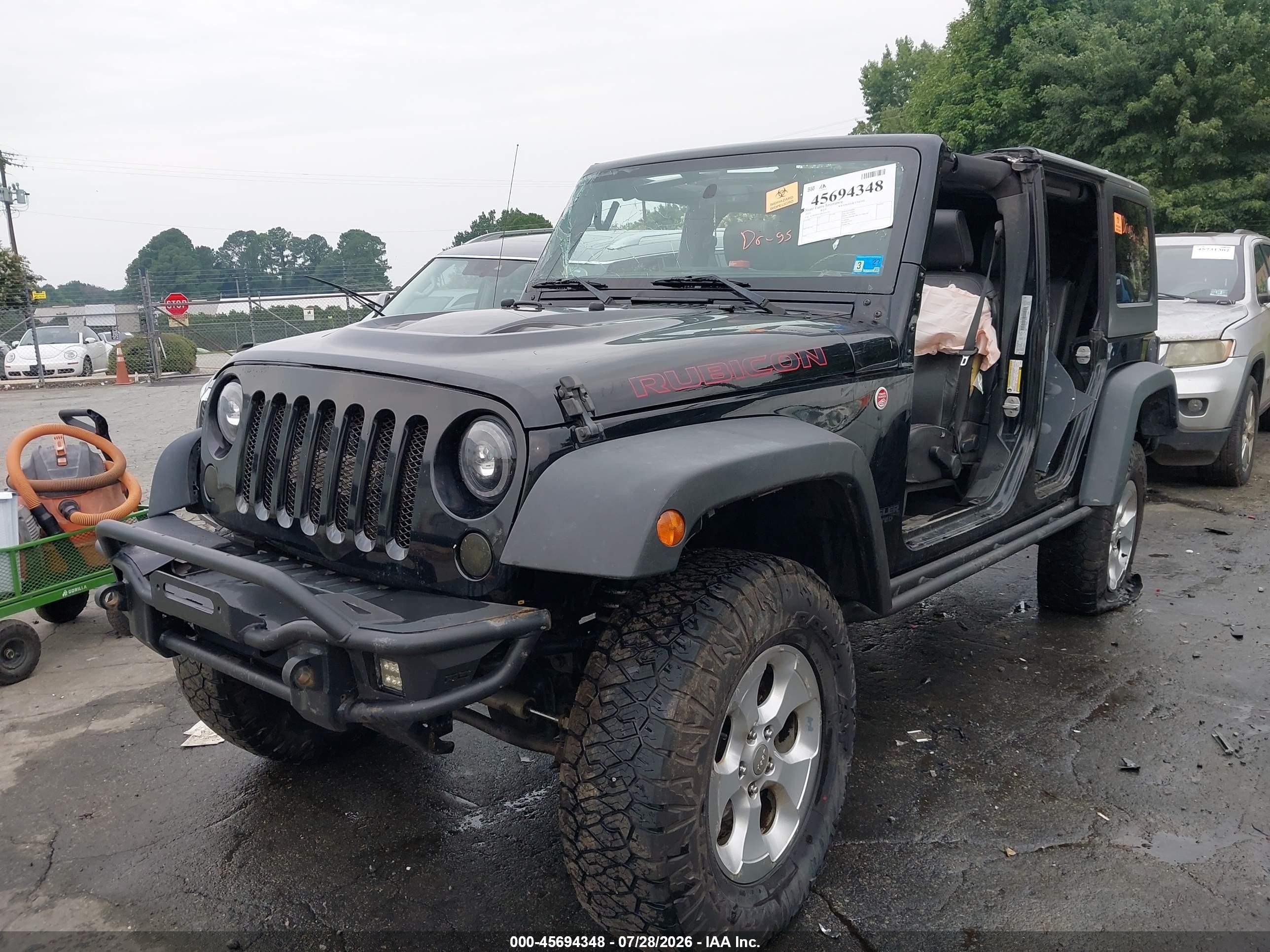 2015 Jeep Wrangler Unlimited Rubicon Black vin: 1C4HJWFGXFL621356