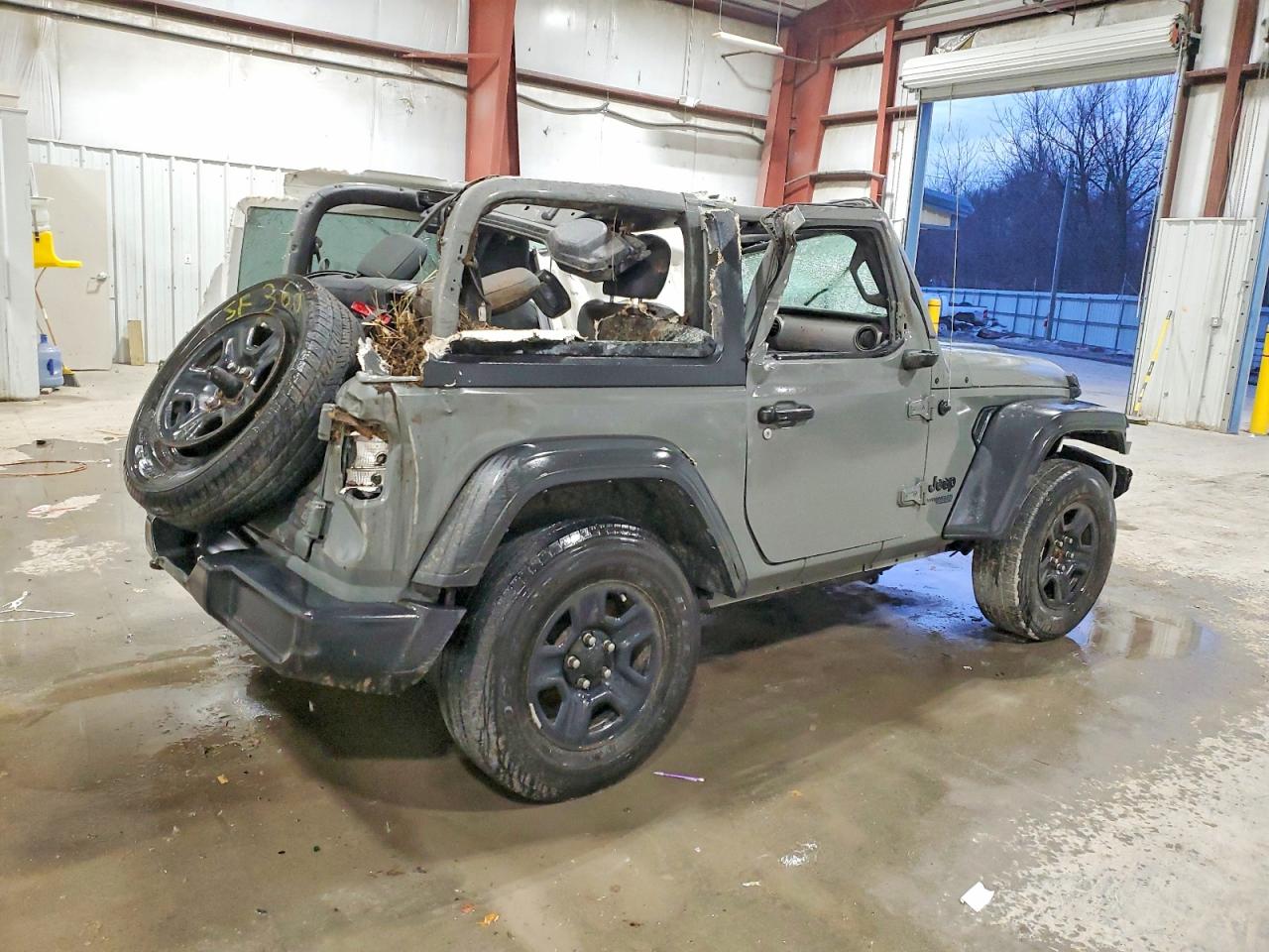 2021 Jeep Wrangler Sport Серый vin: 1C4HJXAGXMW720591