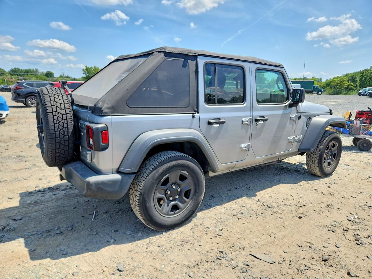 2018 Jeep Wrangler Unlimited Sport Gray vin: 1C4HJXDG1JW274869
