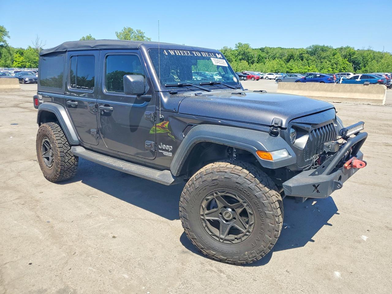 2019 Jeep Wrangler Unlimited Sport Серый vin: 1C4HJXDG1KW691460