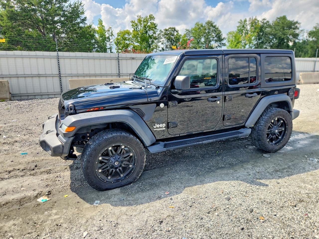 2020 Jeep Wrangler Unlimited Sport Черный vin: 1C4HJXDG1LW274633