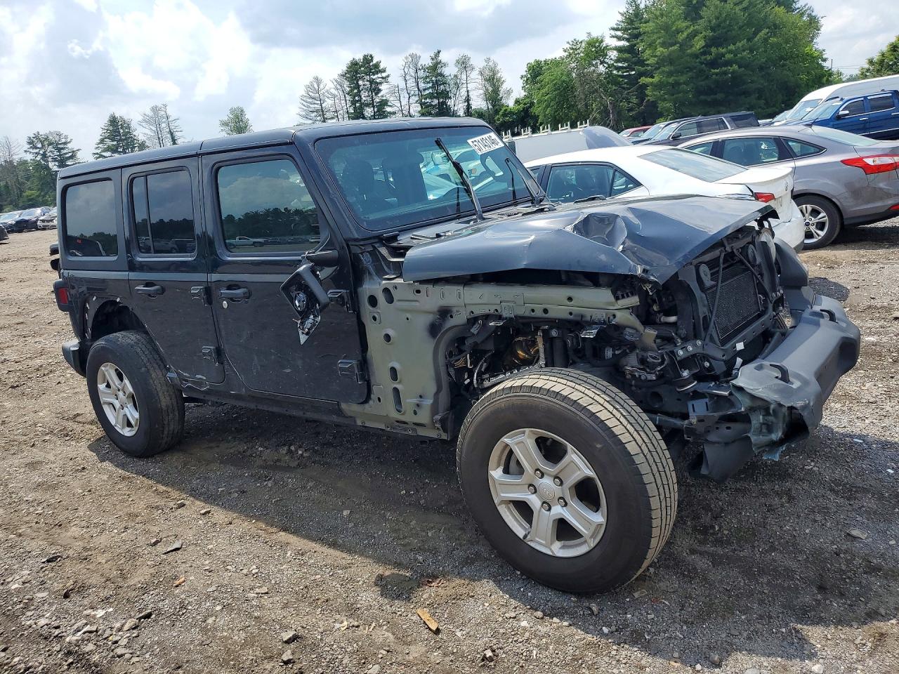 2021 Jeep Wrangler Unlimited Sport Black vin: 1C4HJXDG2MW507243