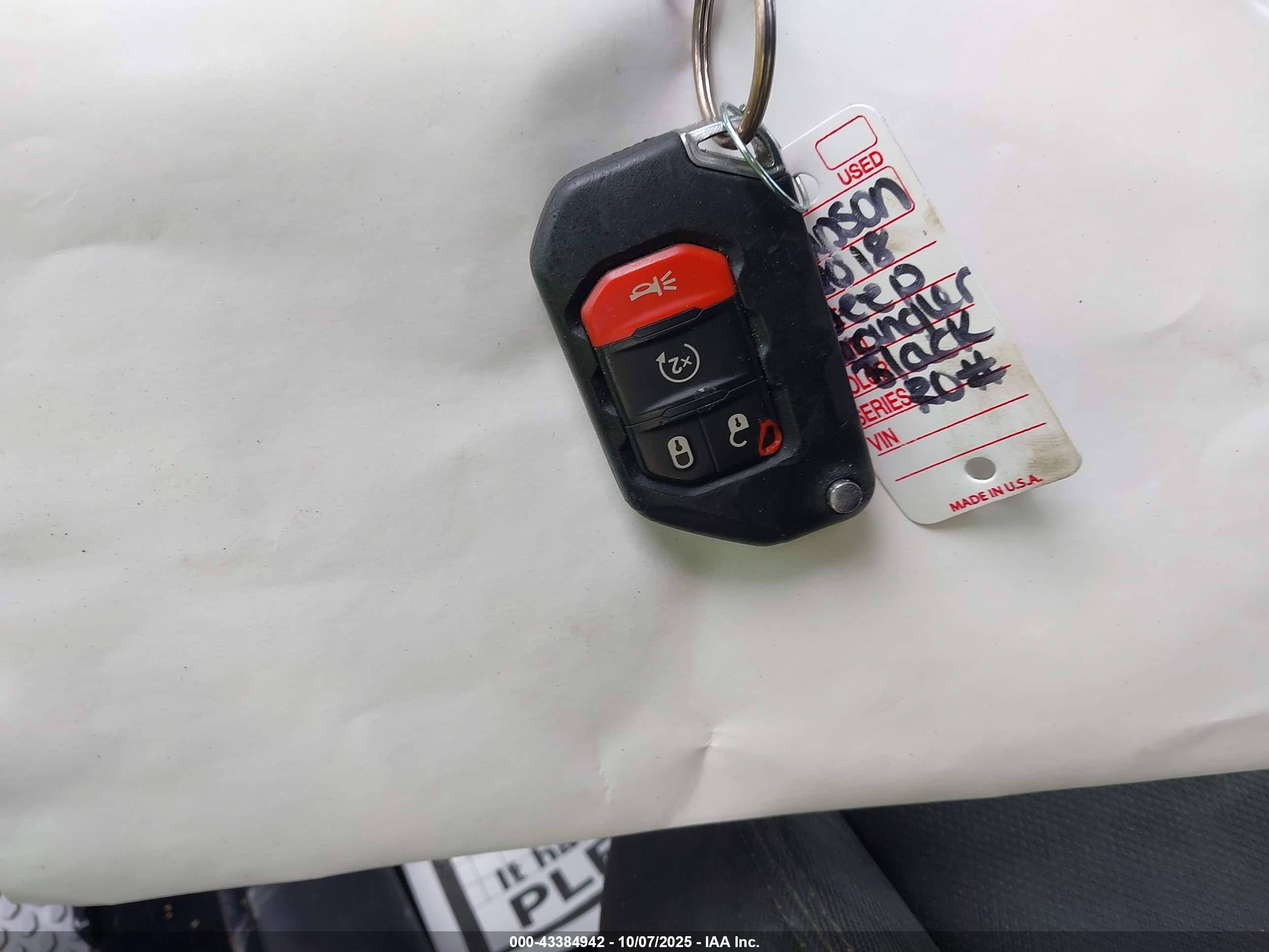 2018 Jeep Wrangler Unlimited Sport S 4x4 Черный vin: 1C4HJXDG3JW109874