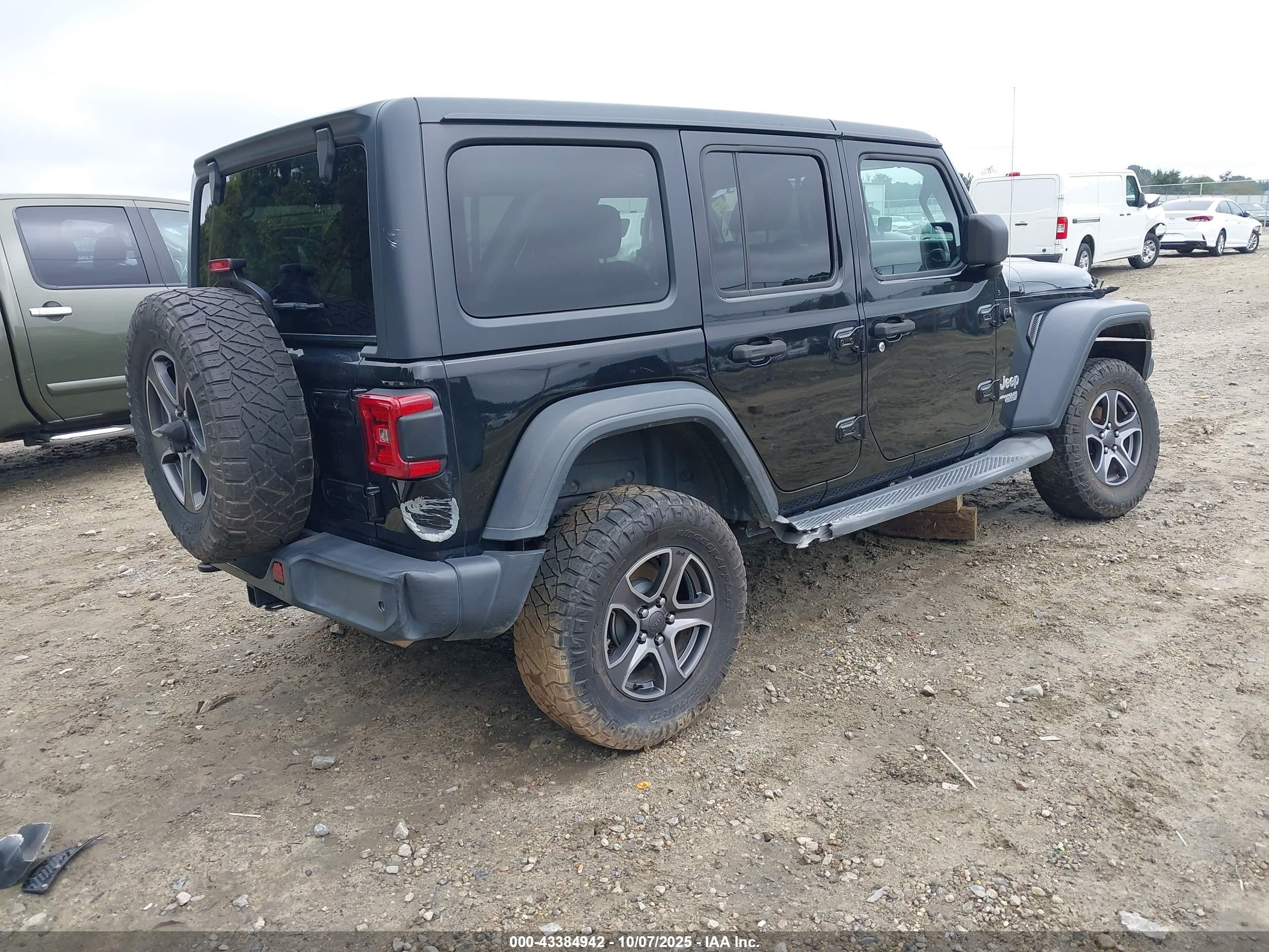 2018 Jeep Wrangler Unlimited Sport S 4x4 Черный vin: 1C4HJXDG3JW109874
