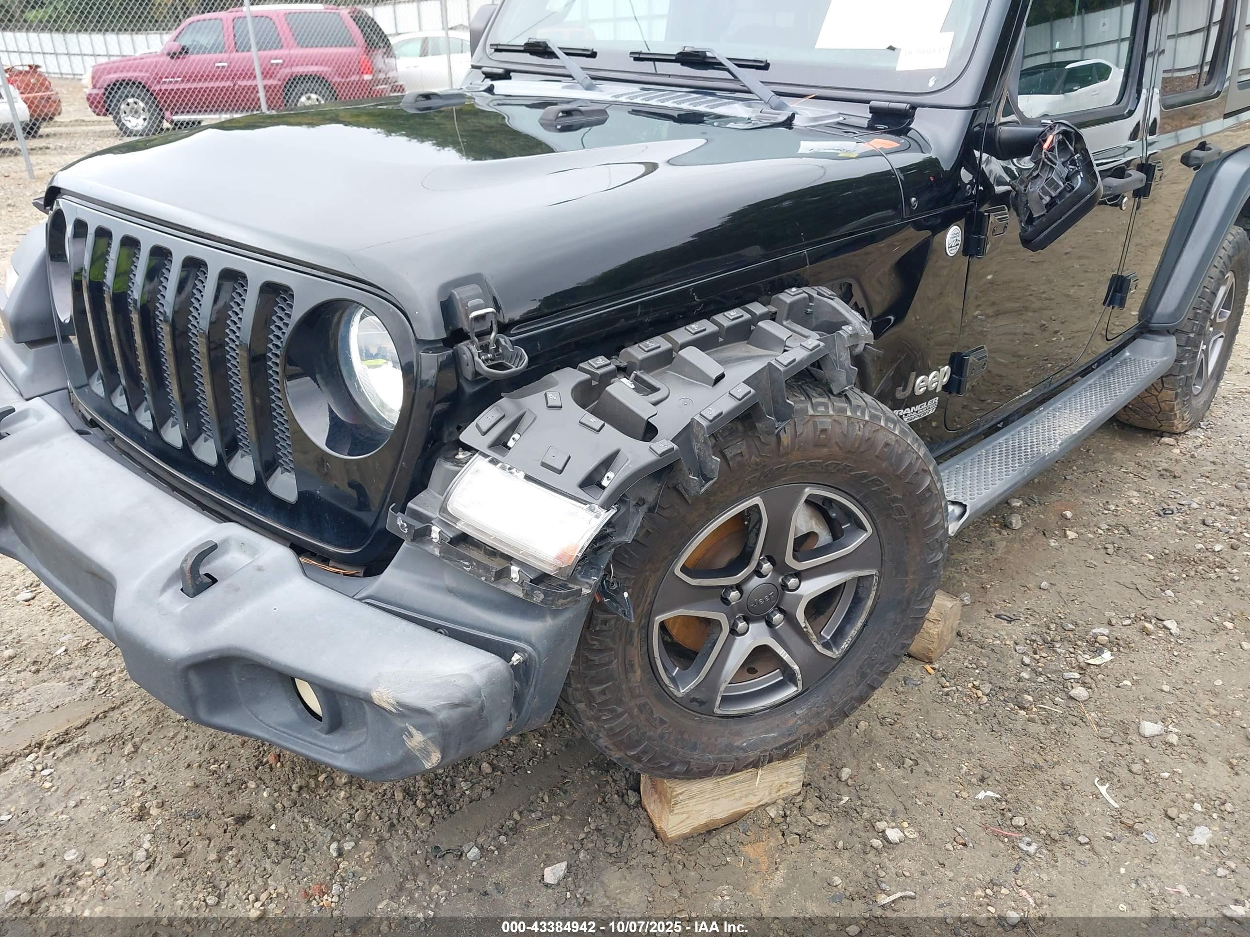 2018 Jeep Wrangler Unlimited Sport S 4x4 Черный vin: 1C4HJXDG3JW109874