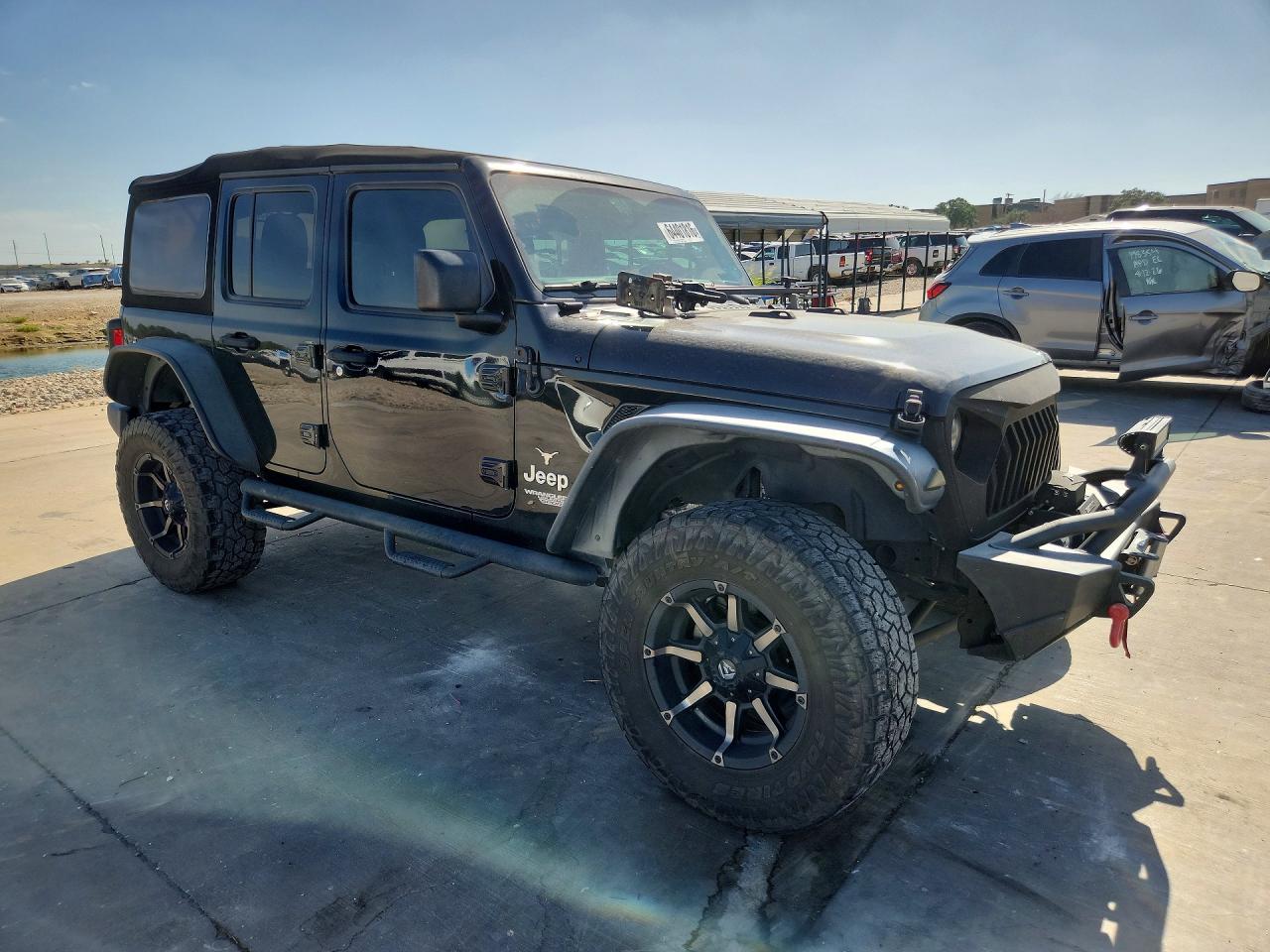 2018 Jeep Wrangler Unlimited Sport Black vin: 1C4HJXDG3JW155351