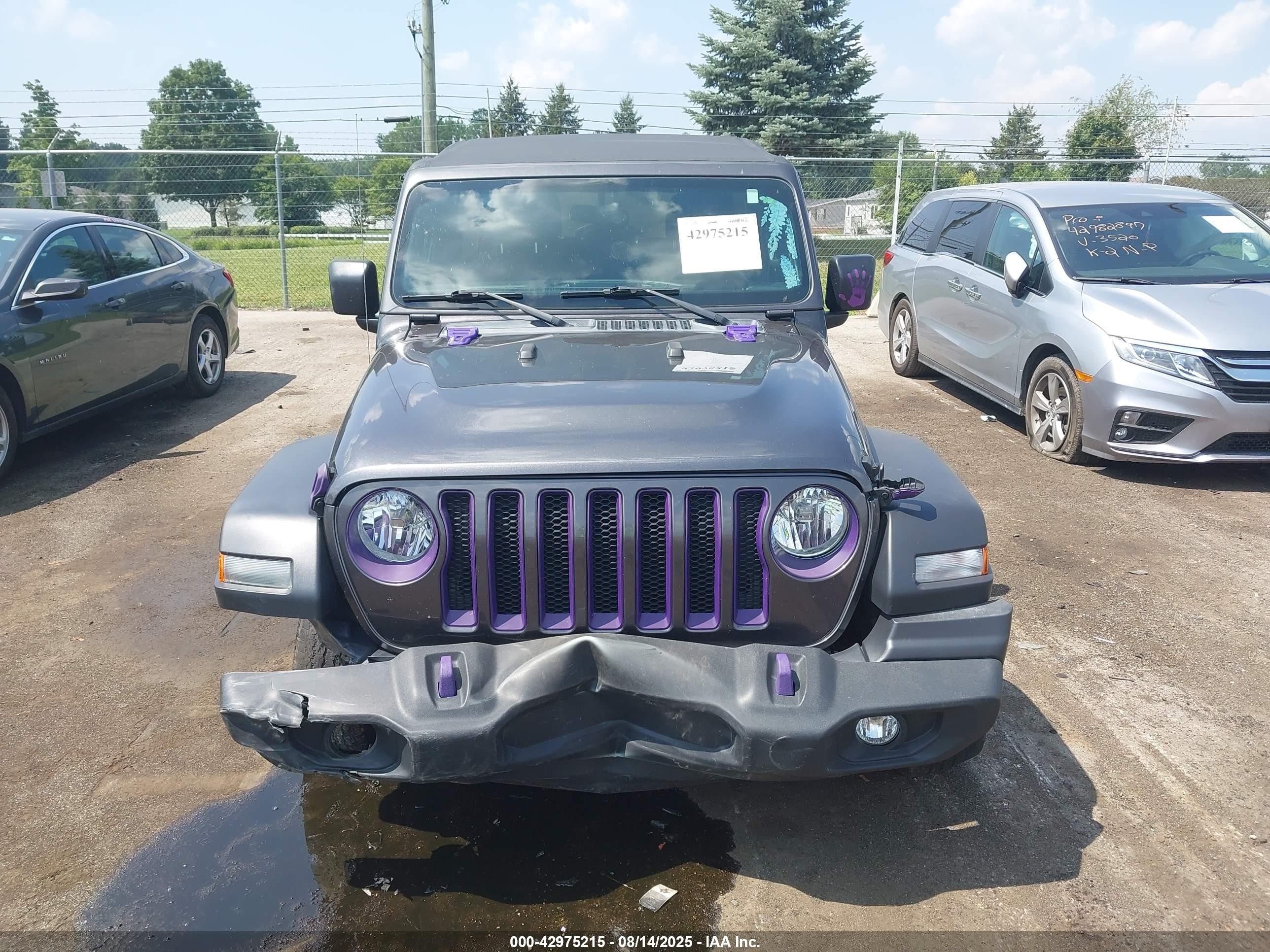 2018 Jeep Wrangler Unlimited Sport S 4x4 Серый vin: 1C4HJXDG3JW227102