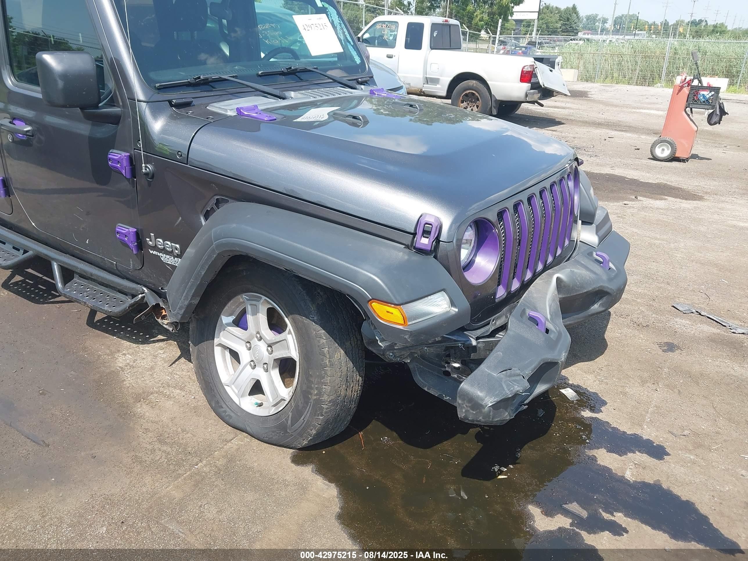 2018 Jeep Wrangler Unlimited Sport S 4x4 Серый vin: 1C4HJXDG3JW227102