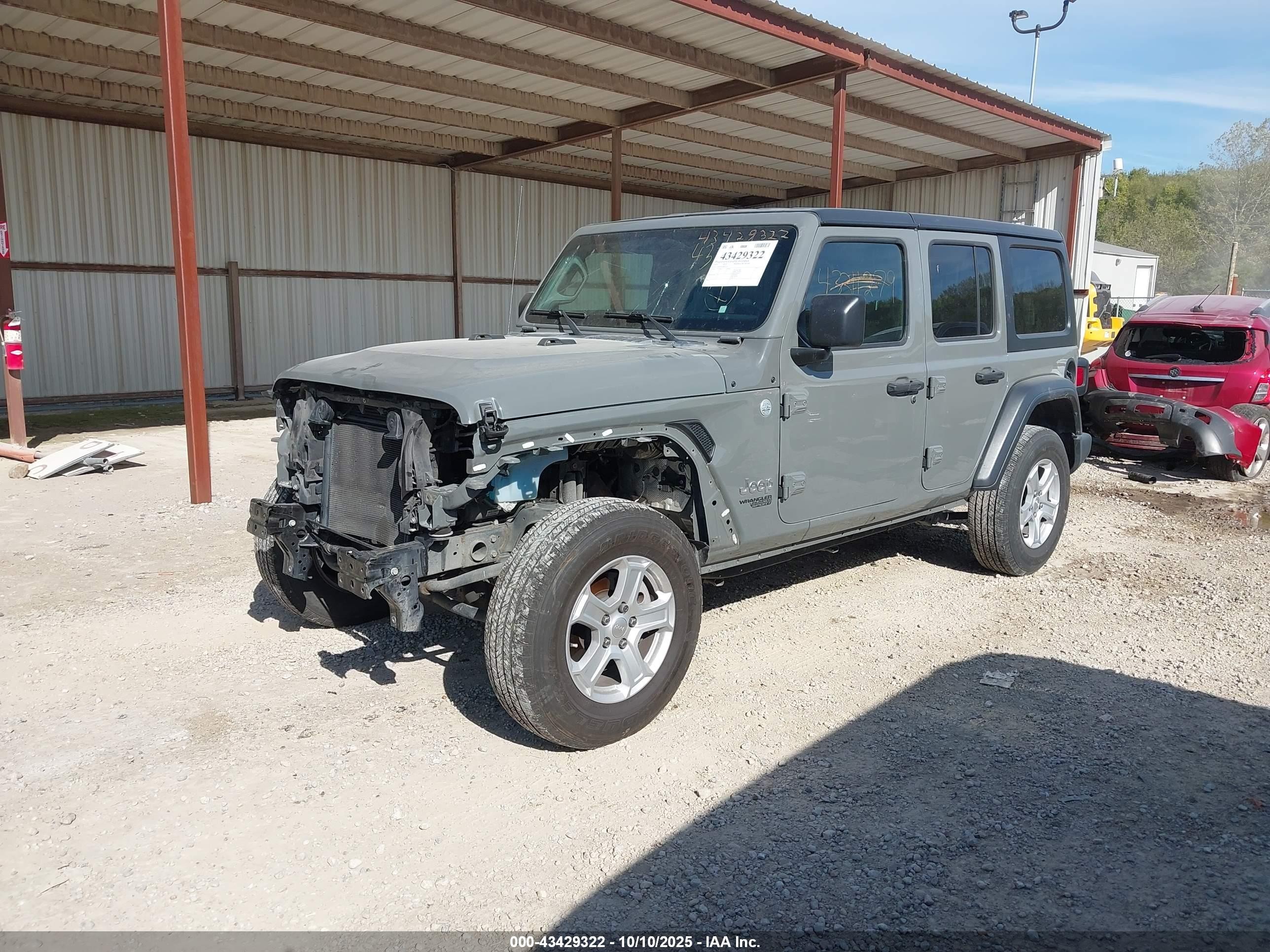2018 Jeep Wrangler Unlimited Sport S 4x4 Blue vin: 1C4HJXDG3JW253182