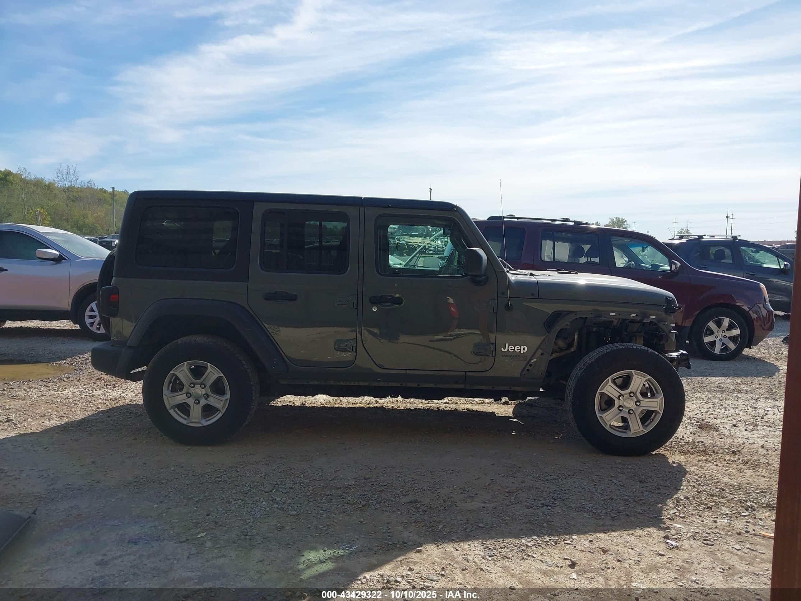 2018 Jeep Wrangler Unlimited Sport S 4x4 Blue vin: 1C4HJXDG3JW253182