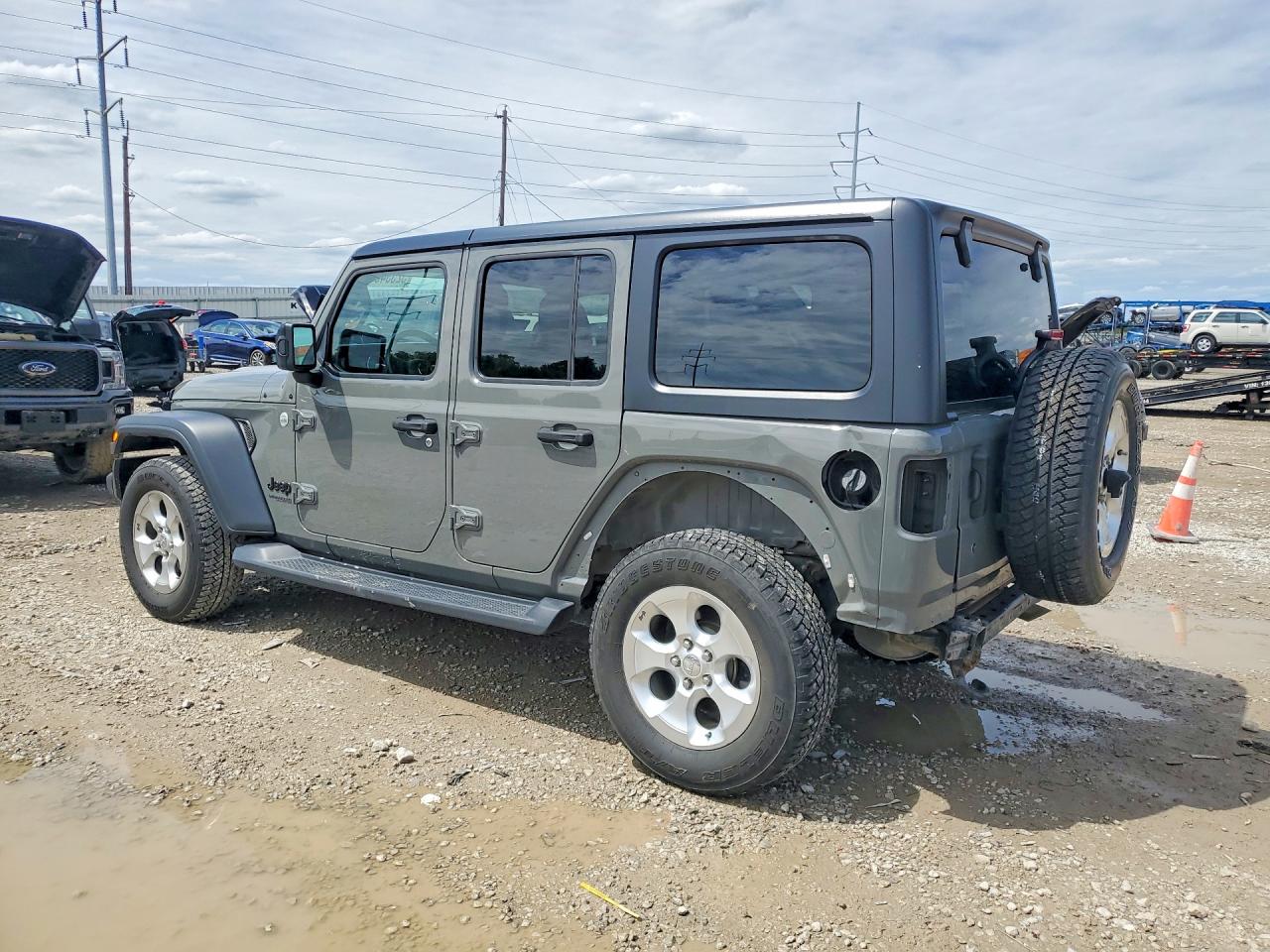 2019 Jeep Wrangler Unlimited Sport Gray vin: 1C4HJXDG3KW660470
