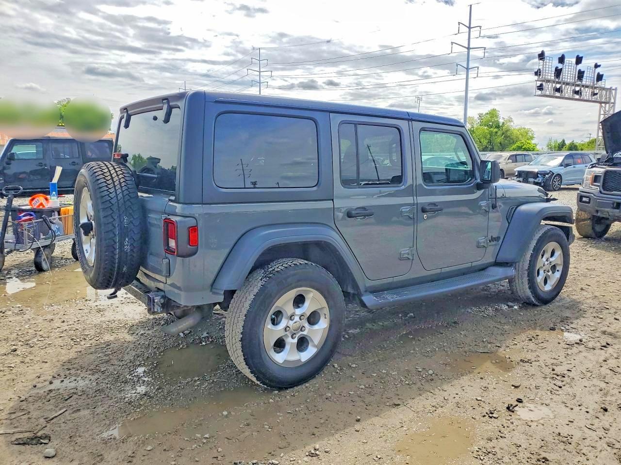 2019 Jeep Wrangler Unlimited Sport Gray vin: 1C4HJXDG3KW660470