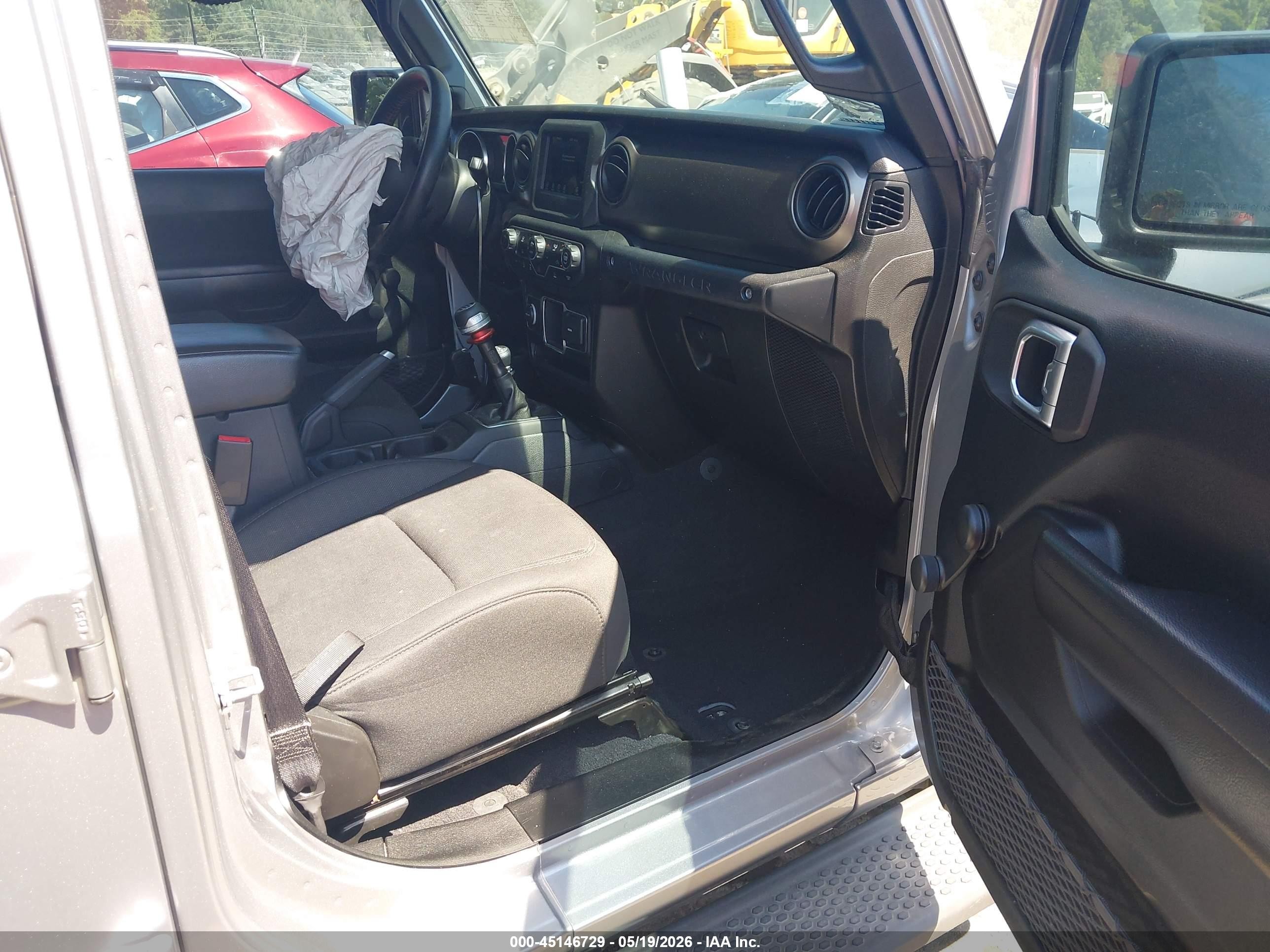 2020 Jeep Wrangler Unlimited Sport 4x4 Gray vin: 1C4HJXDG3LW105083
