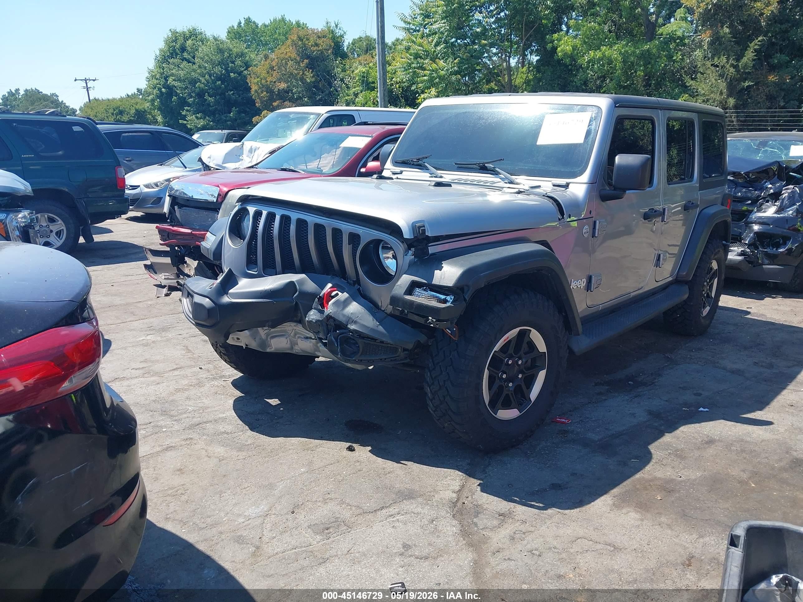 2020 Jeep Wrangler Unlimited Sport 4x4 Gray vin: 1C4HJXDG3LW105083