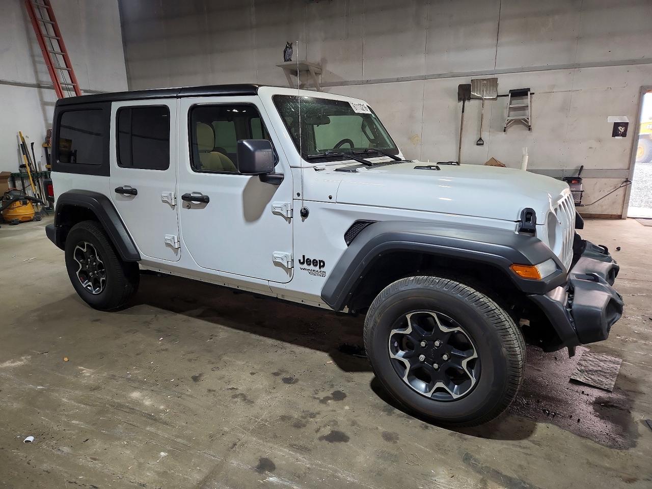 2021 Jeep Wrangler Unlimited Sport White vin: 1C4HJXDG3MW721397