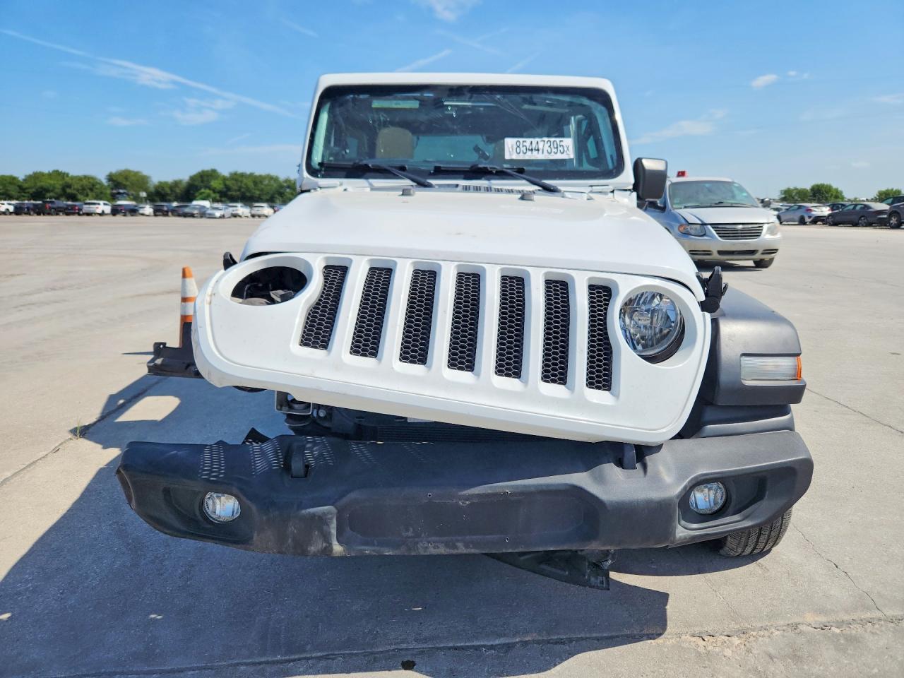 2022 Jeep Wrangler Unlimited Sport White vin: 1C4HJXDG3NW165206