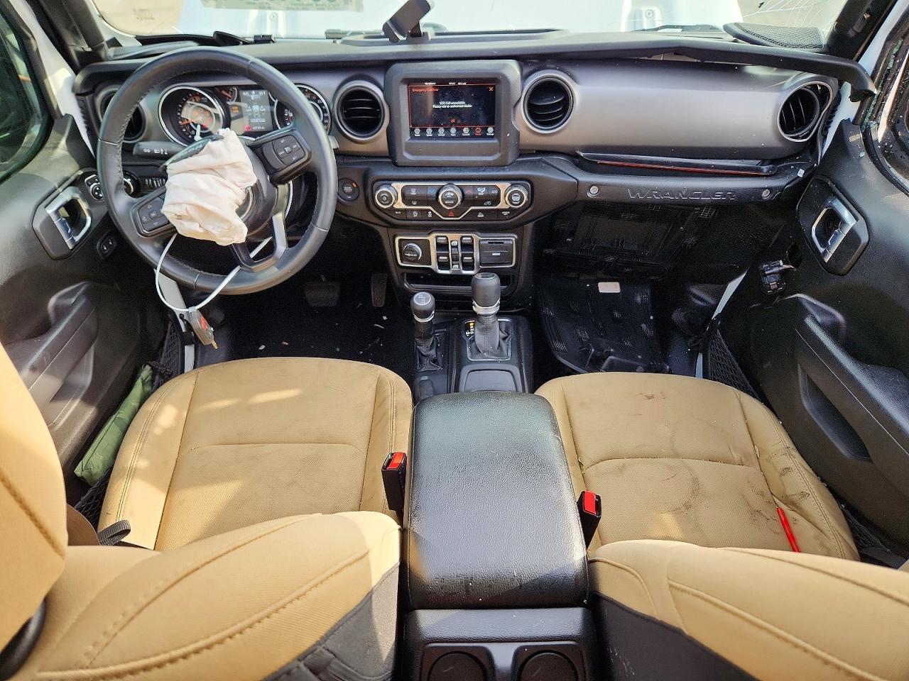 2022 Jeep Wrangler Unlimited Sport White vin: 1C4HJXDG3NW165206