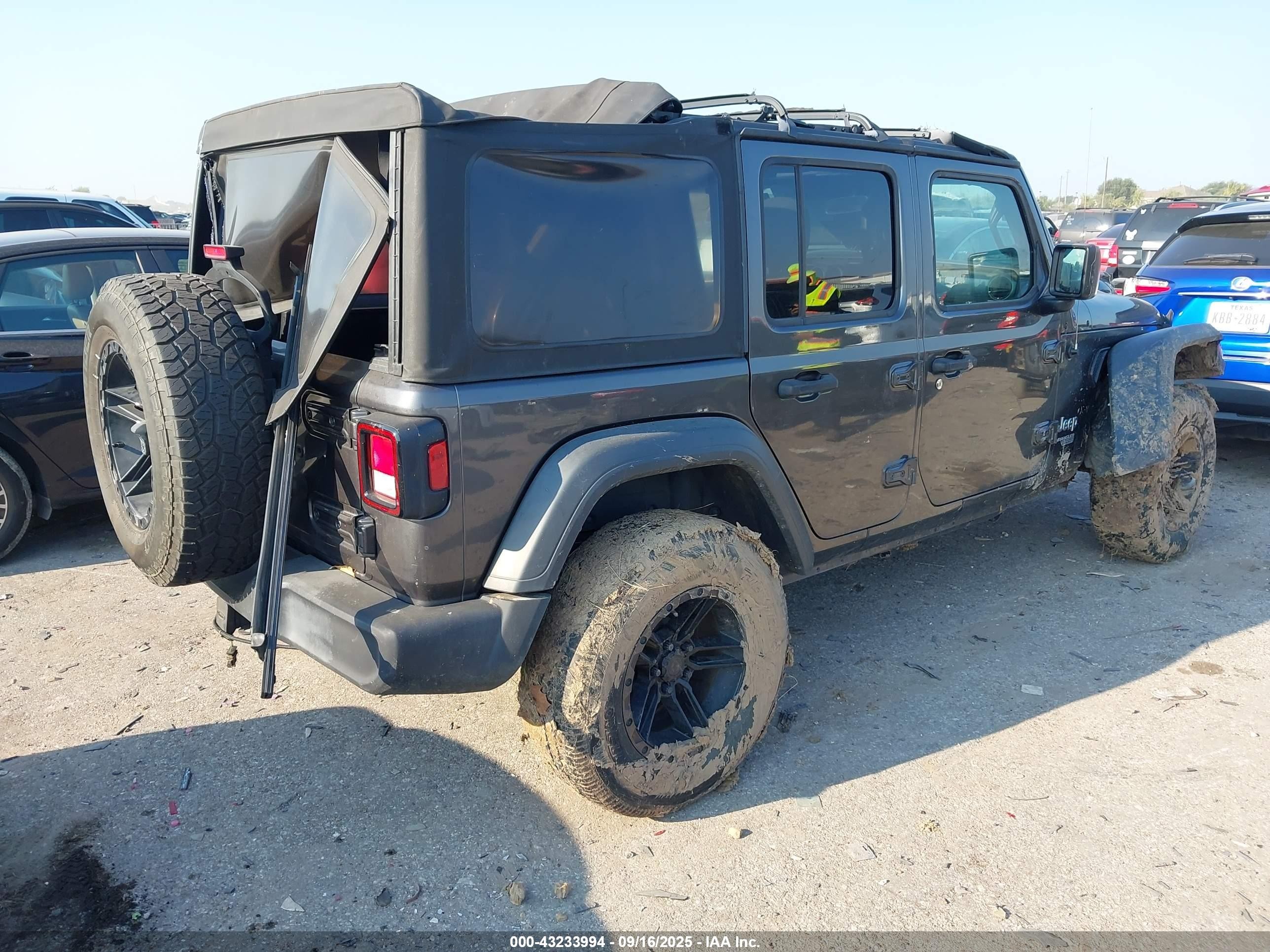 2018 Jeep Wrangler Unlimited Sport S 4x4 Black vin: 1C4HJXDG4JW166682
