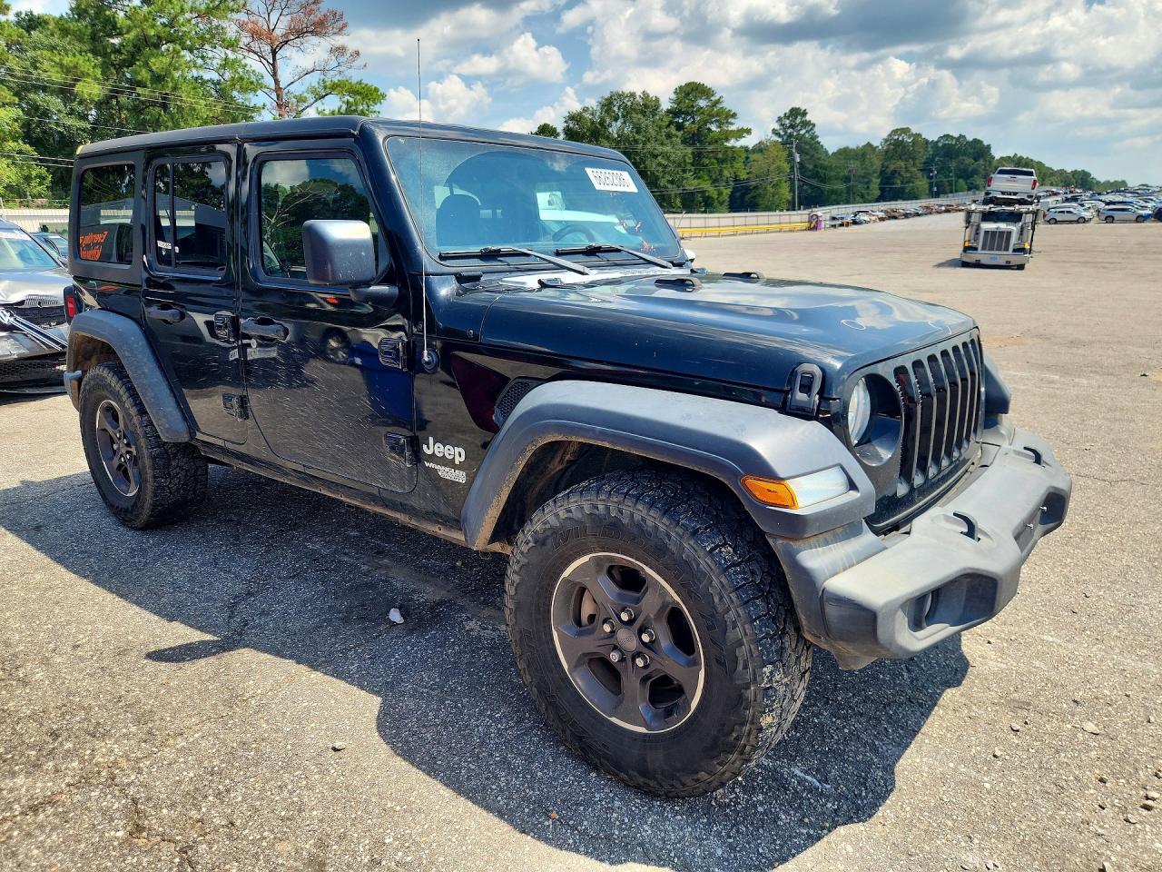 2018 Jeep Wrangler Unlimited Sport Black vin: 1C4HJXDG4JW187239
