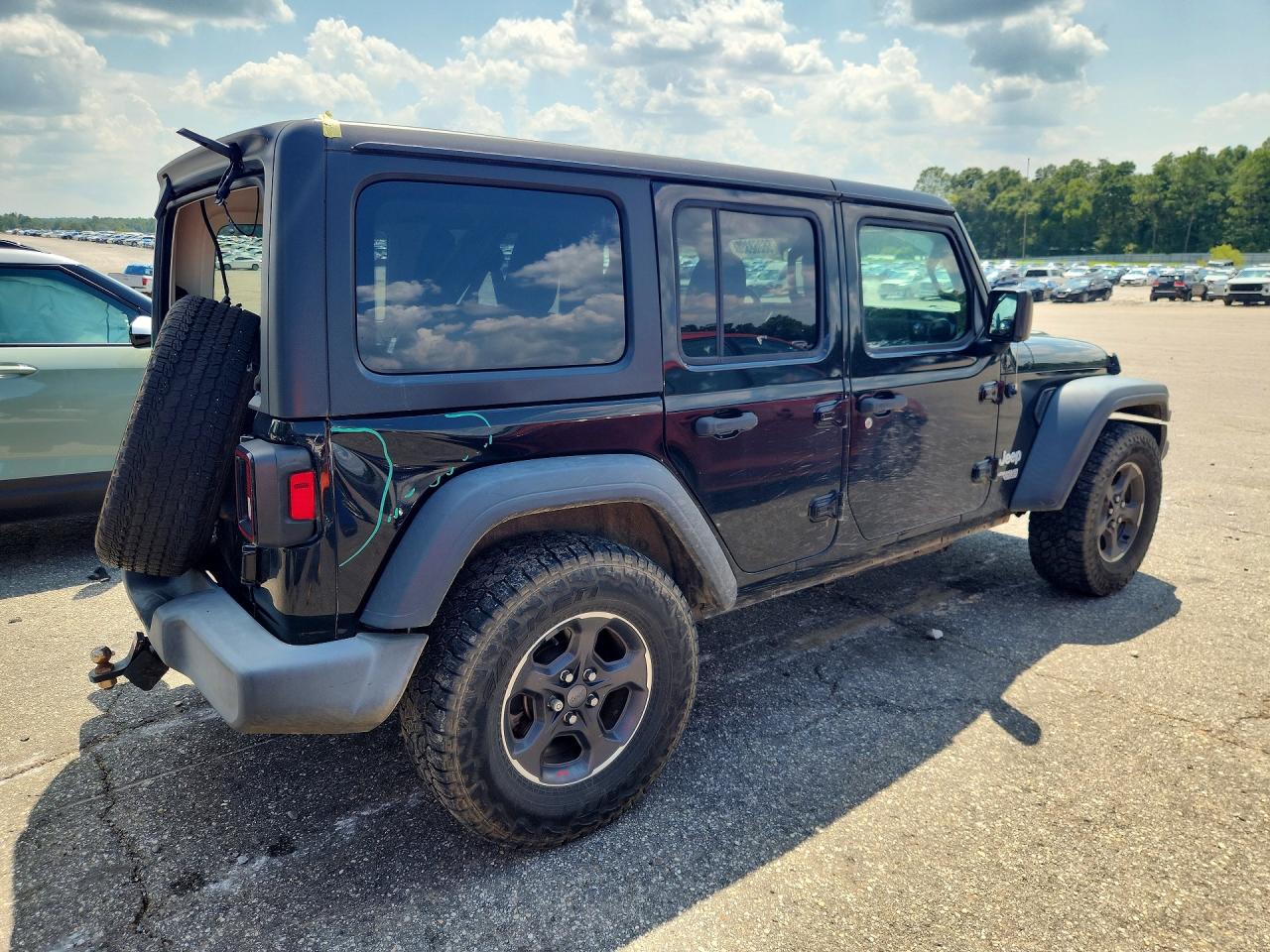 2018 Jeep Wrangler Unlimited Sport Black vin: 1C4HJXDG4JW187239