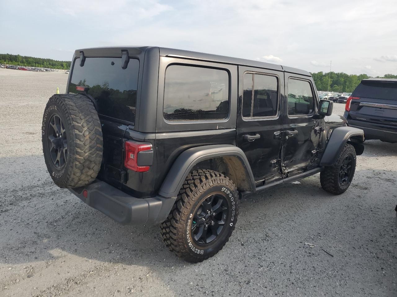 2020 Jeep Wrangler Unlimited Sport Черный vin: 1C4HJXDG6LW173930