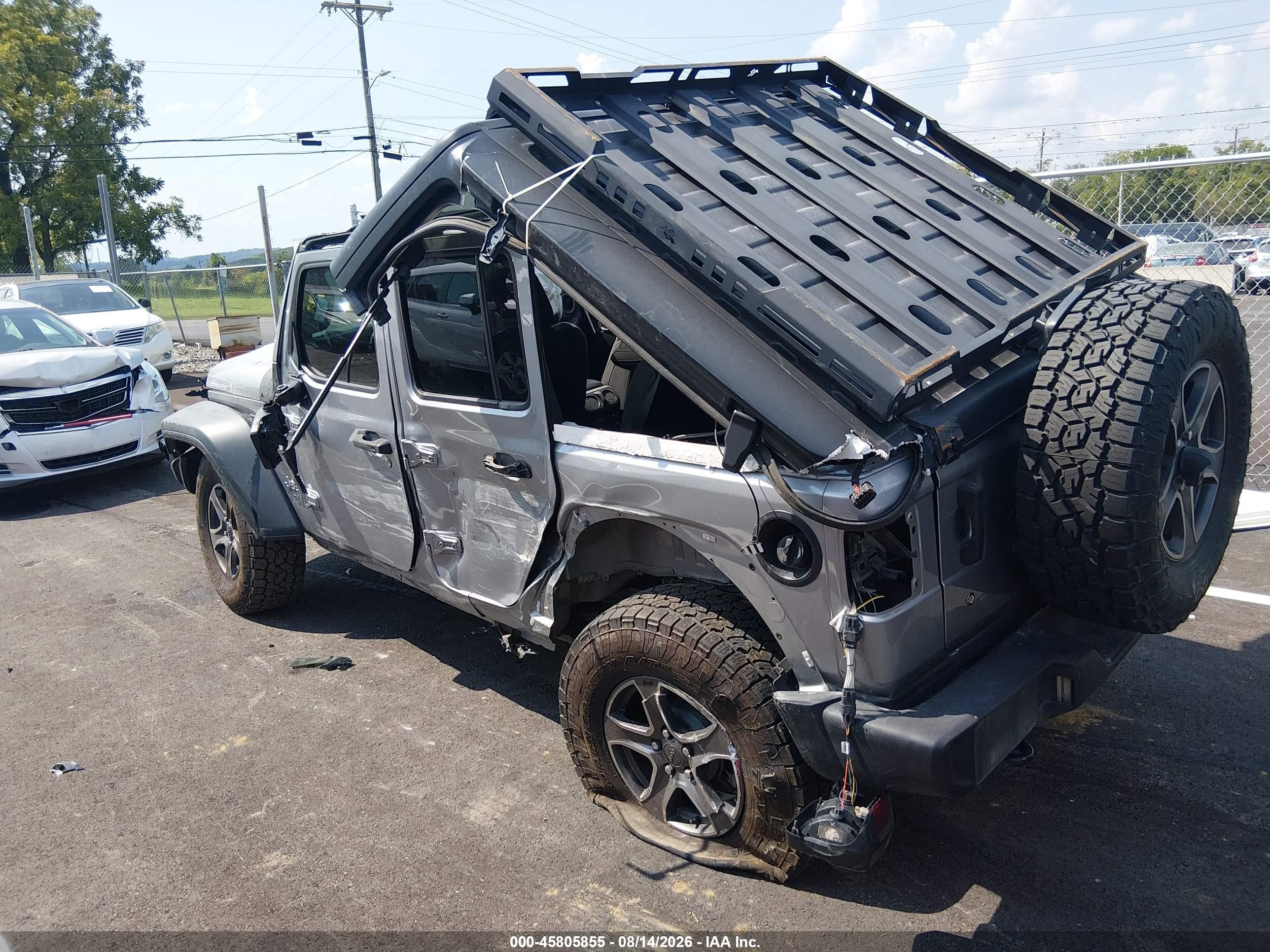 2018 Jeep Wrangler Unlimited Sport S 4x4 Gray vin: 1C4HJXDG7JW220900