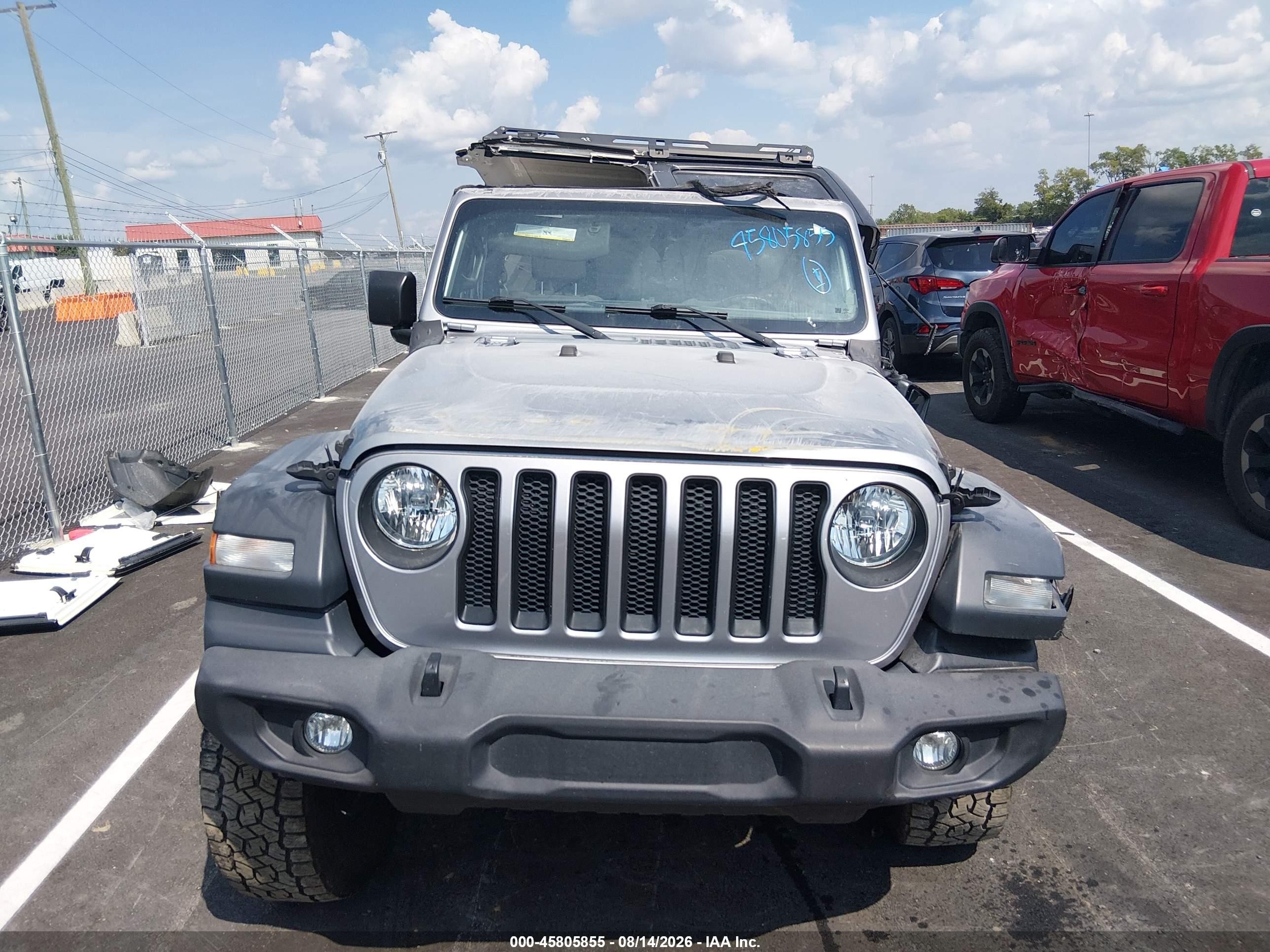 2018 Jeep Wrangler Unlimited Sport S 4x4 Gray vin: 1C4HJXDG7JW220900