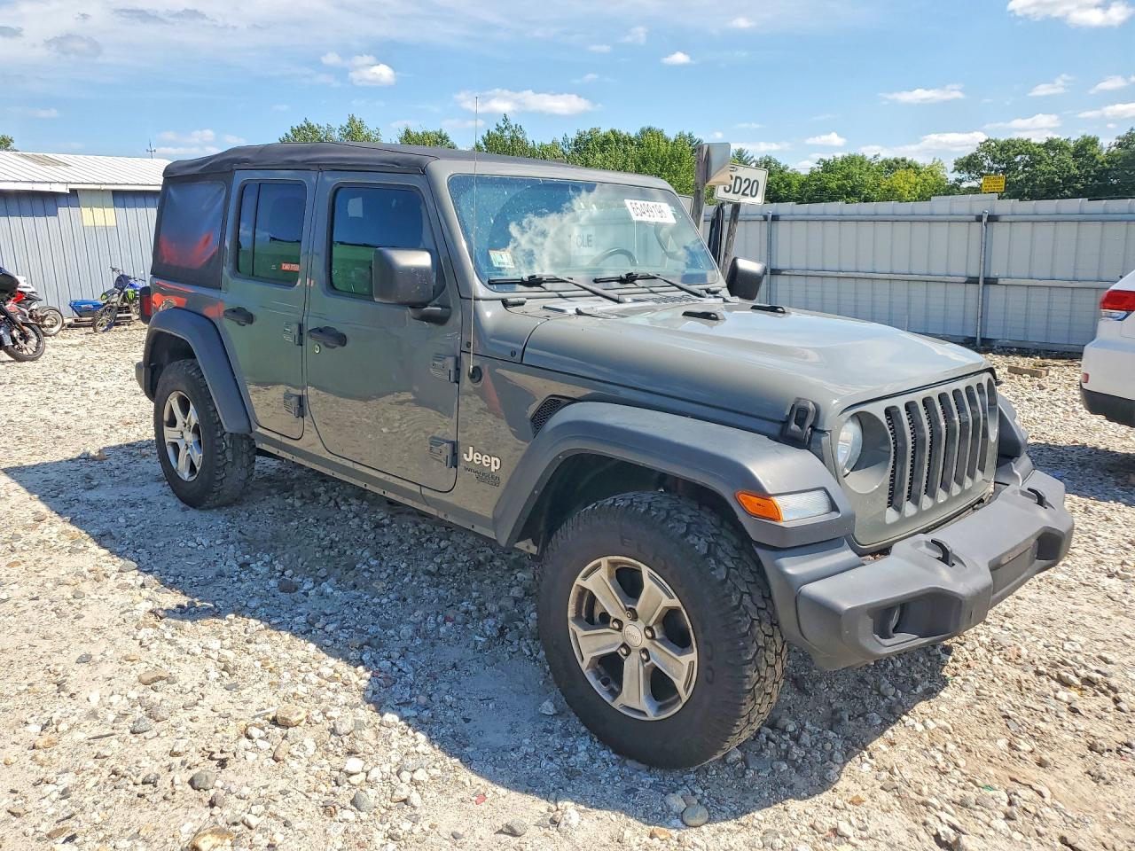 2018 Jeep Wrangler Unlimited Sport Gray vin: 1C4HJXDG7JW267859
