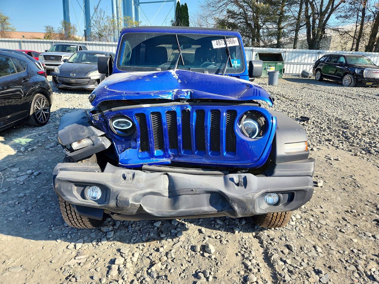 2020 Jeep Wrangler Unlimited Sport Blue vin: 1C4HJXDG7LW215005