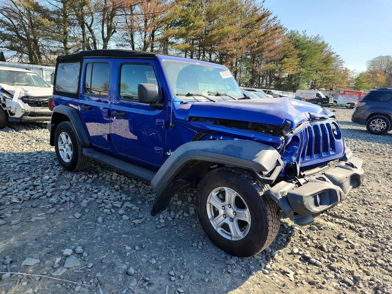 2020 Jeep Wrangler Unlimited Sport Blue vin: 1C4HJXDG7LW215005