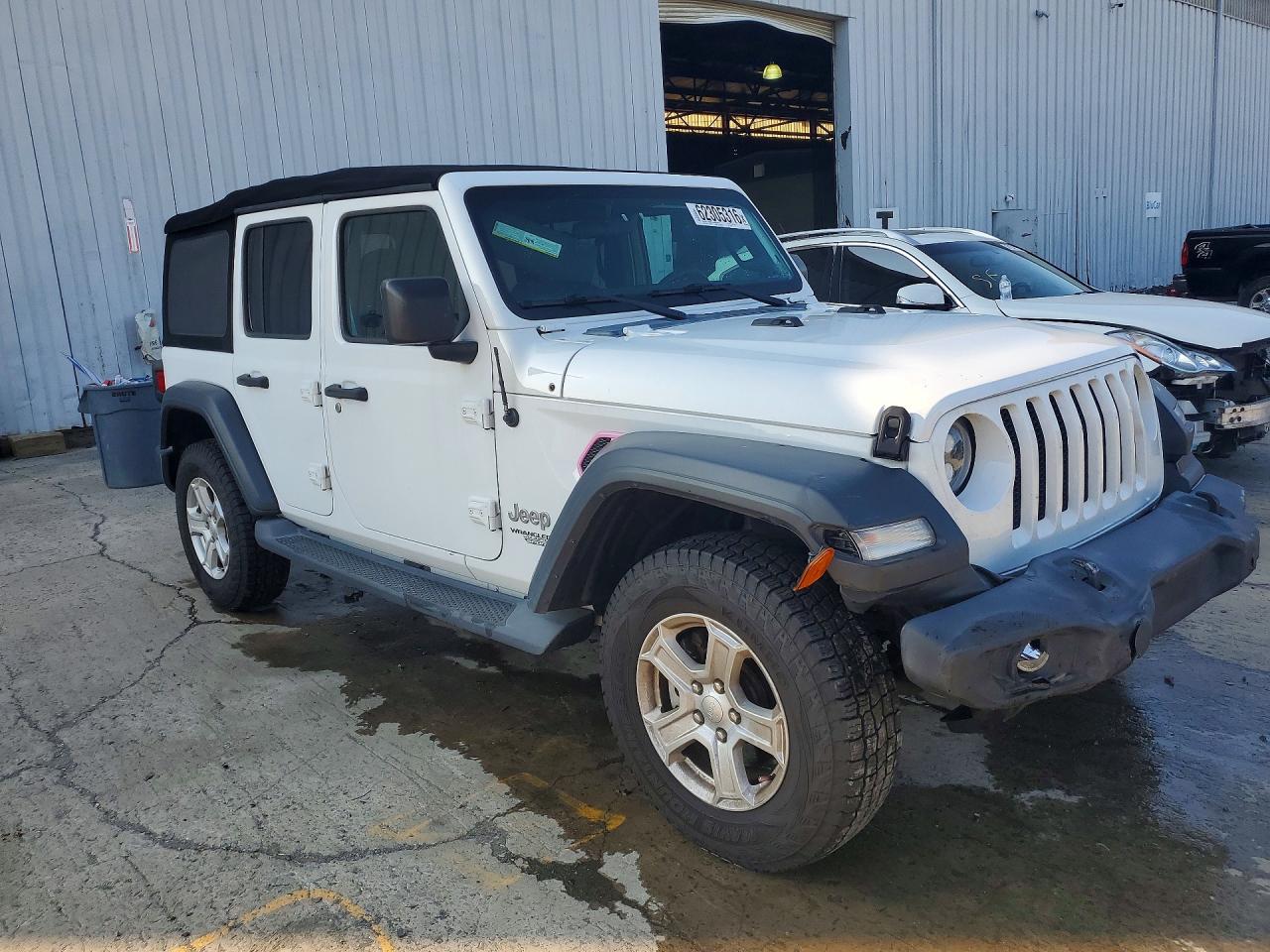2018 Jeep Wrangler Unlimited Sport White vin: 1C4HJXDG9JW167696