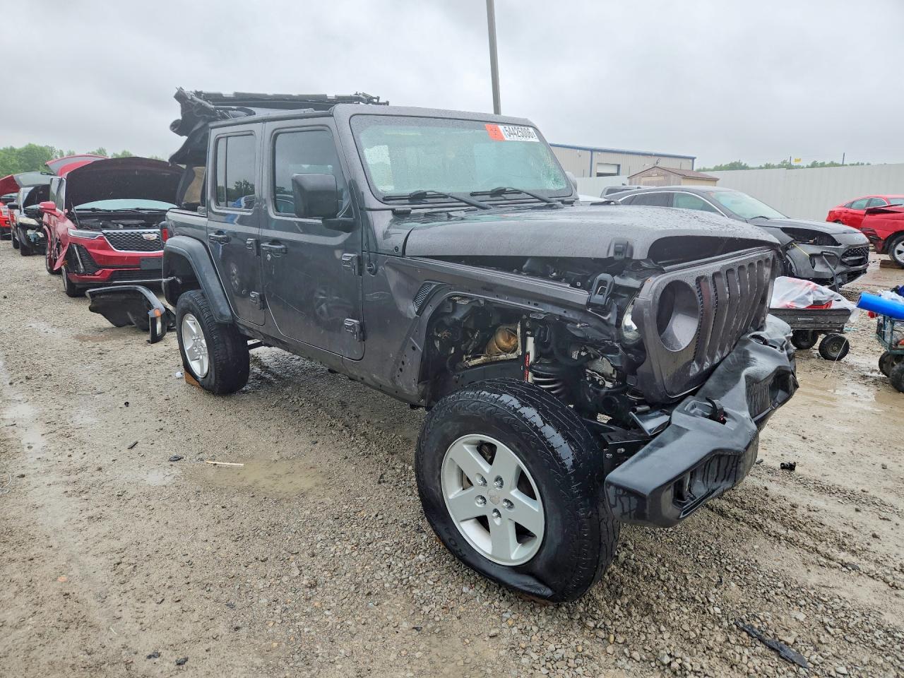2018 Jeep Wrangler Unlimited Sport Gray vin: 1C4HJXDGXJW151555