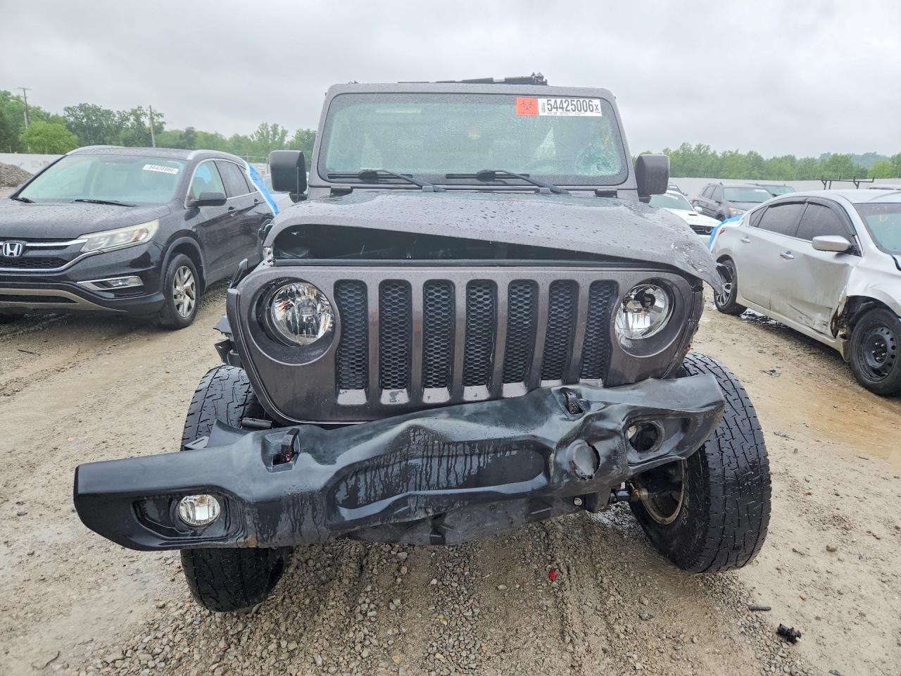 2018 Jeep Wrangler Unlimited Sport Gray vin: 1C4HJXDGXJW151555