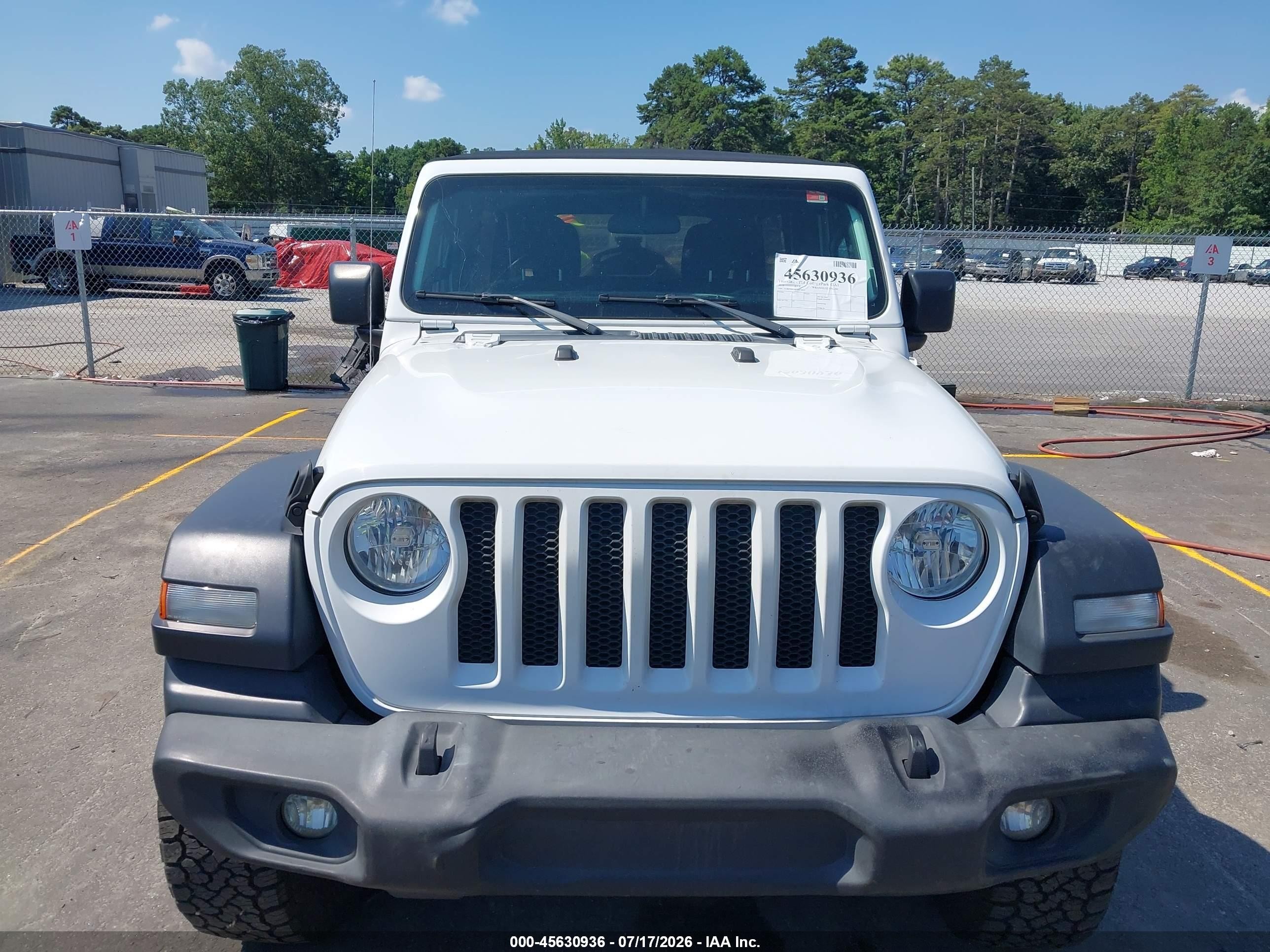 2019 Jeep Wrangler Unlimited Sport S 4x4 White vin: 1C4HJXDGXKW573052