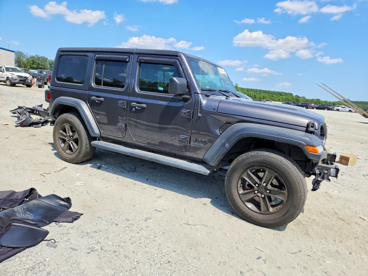 2020 Jeep Wrangler Unlimited Sport Black vin: 1C4HJXDGXLW128277