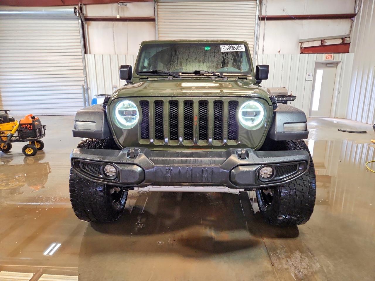 2021 Jeep Wrangler Unlimited Sport Green vin: 1C4HJXDGXMW505286