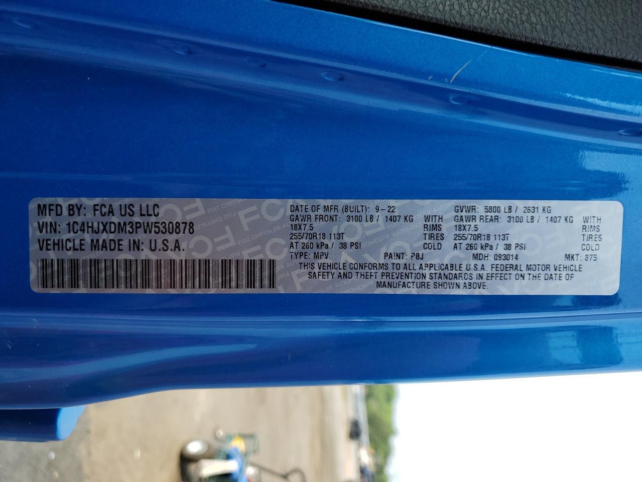 2023 Jeep Wrangler Sport Blue vin: 1C4HJXDM3PW530878