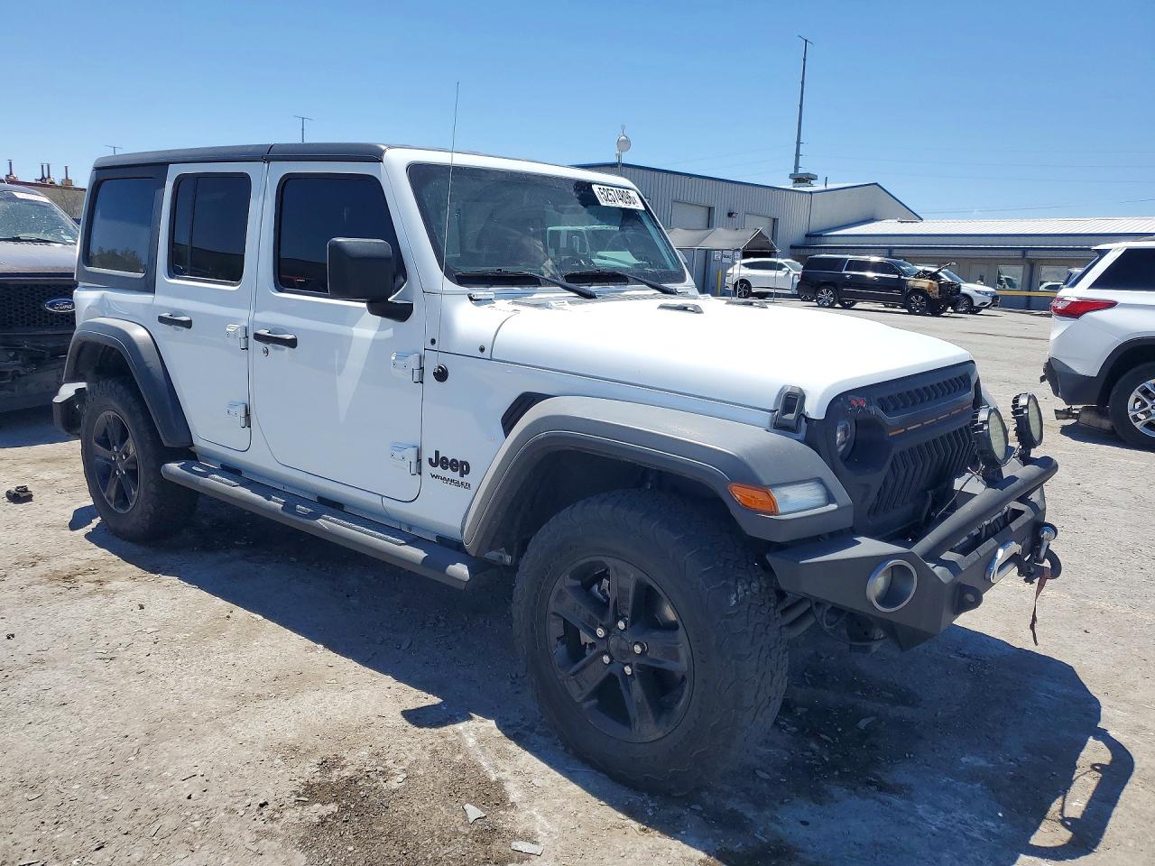2020 Jeep Wrangler Unlimited Sport White vin: 1C4HJXDM6LW350076