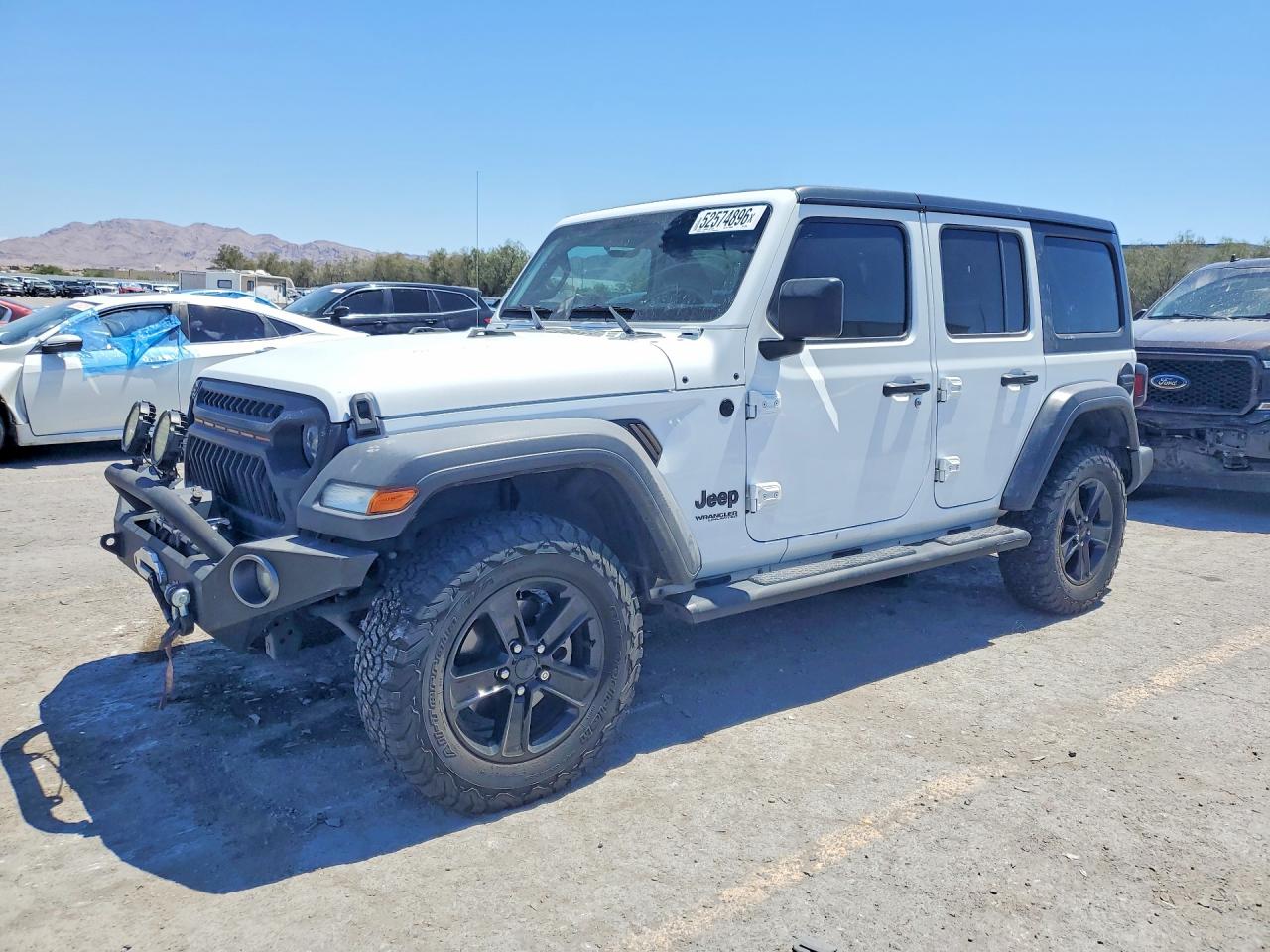 2020 Jeep Wrangler Unlimited Sport White vin: 1C4HJXDM6LW350076