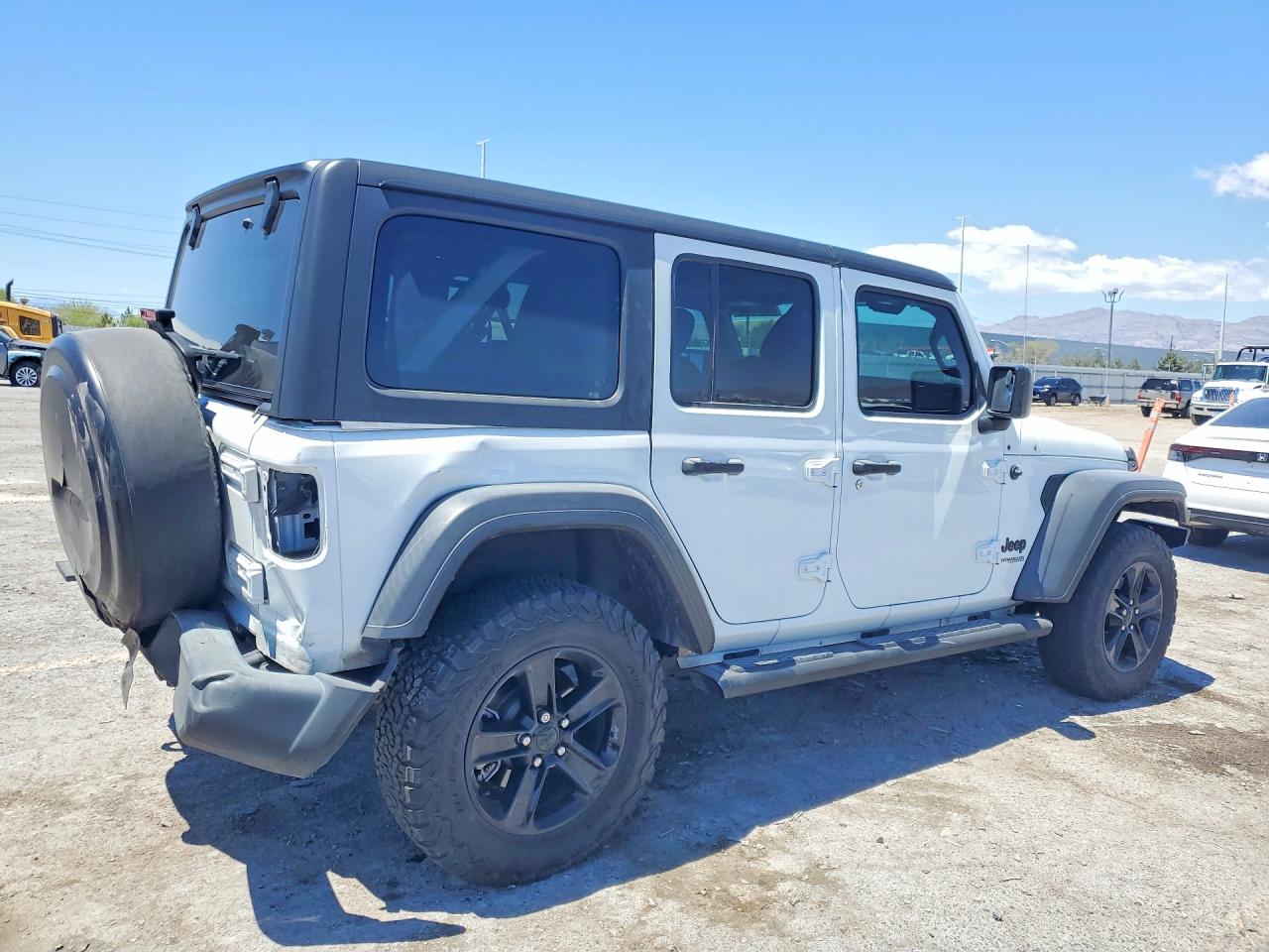 2020 Jeep Wrangler Unlimited Sport White vin: 1C4HJXDM6LW350076
