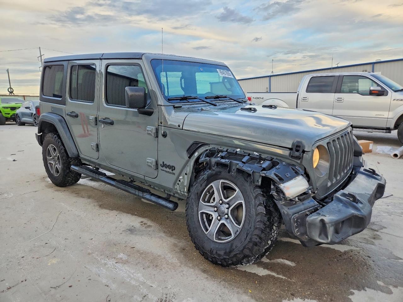 2022 Jeep Wrangler Unlimited Sport Gray vin: 1C4HJXDM7NW242813