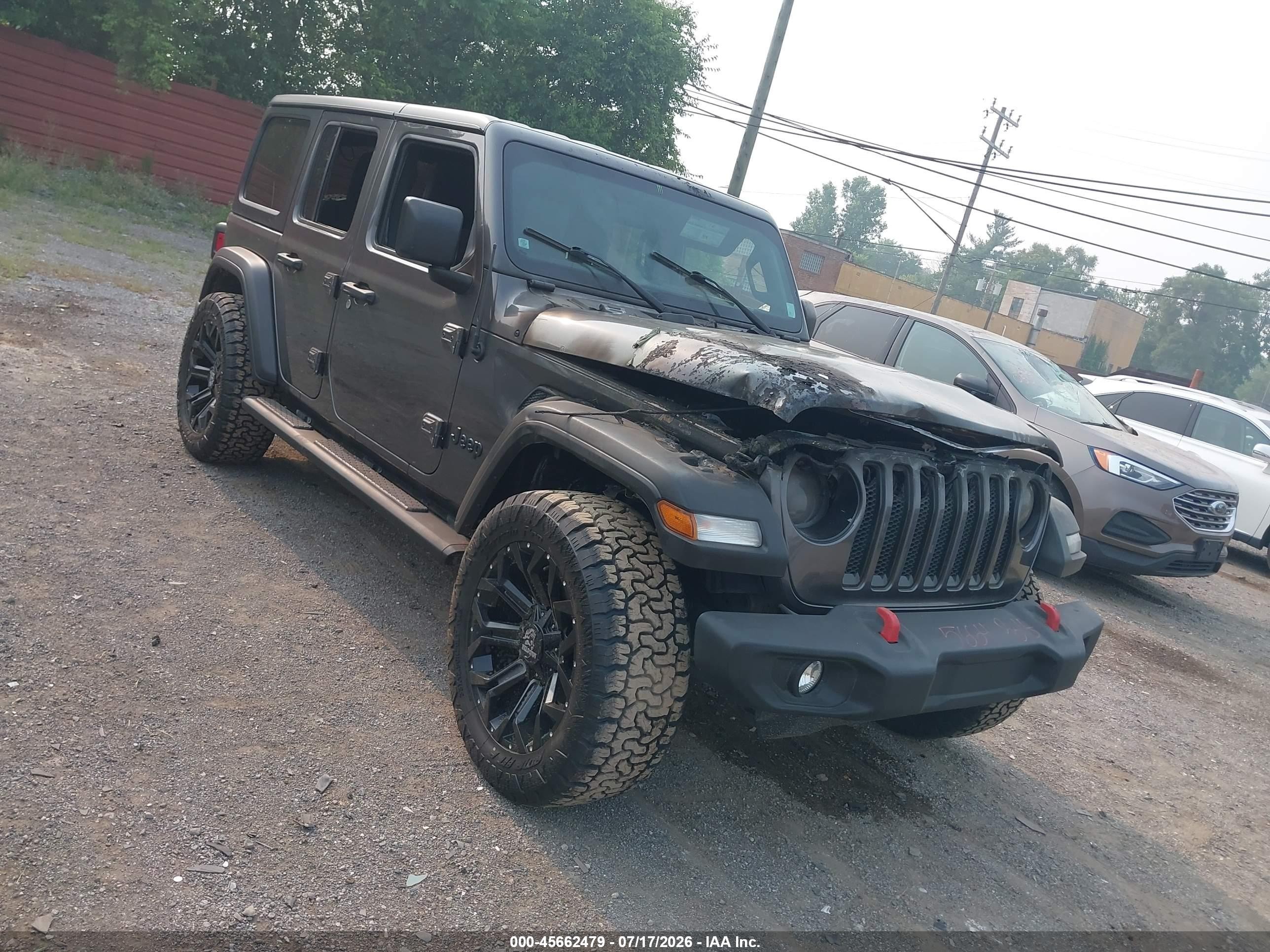 2019 Jeep Wrangler Unlimited Sport Altitude 4x4 Gray vin: 1C4HJXDN0KW685664