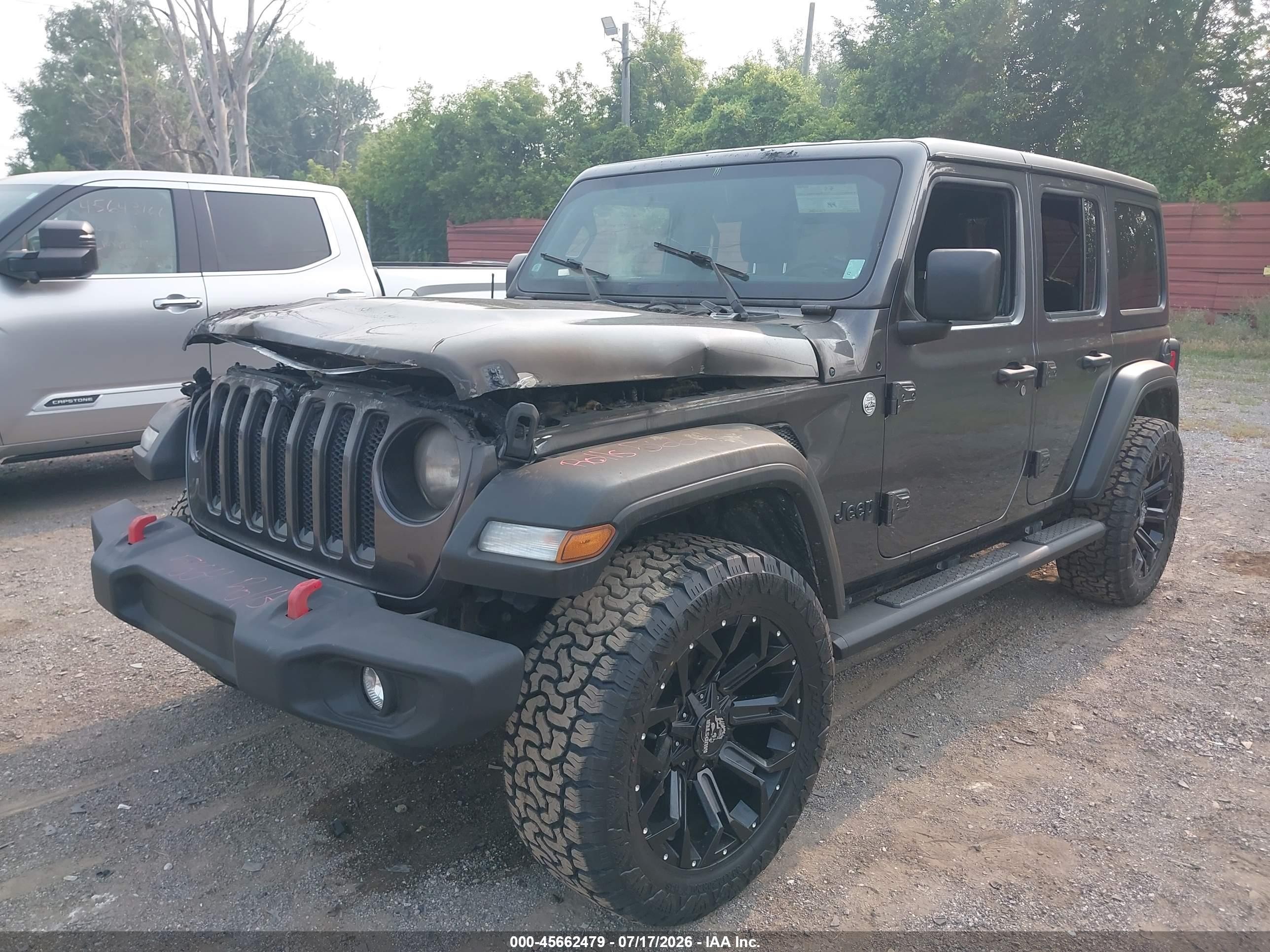 2019 Jeep Wrangler Unlimited Sport Altitude 4x4 Gray vin: 1C4HJXDN0KW685664