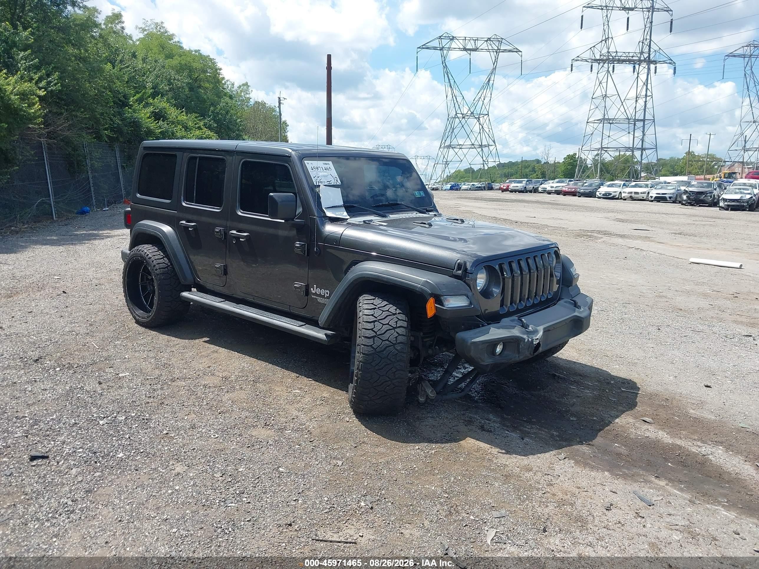 2019 Jeep Wrangler Unlimited Sport S 4x4 Gray vin: 1C4HJXDN1KW668470