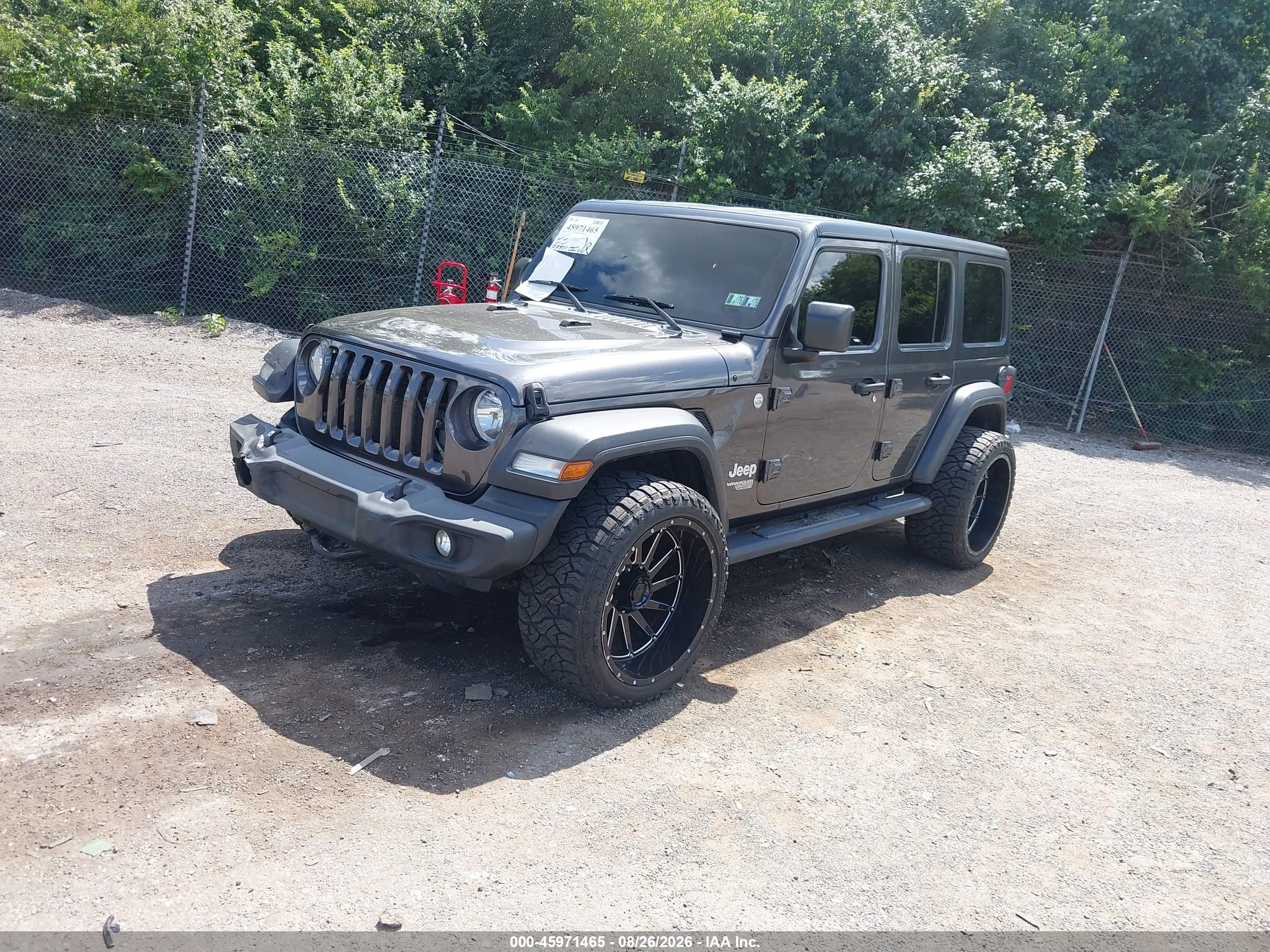 2019 Jeep Wrangler Unlimited Sport S 4x4 Серый vin: 1C4HJXDN1KW668470